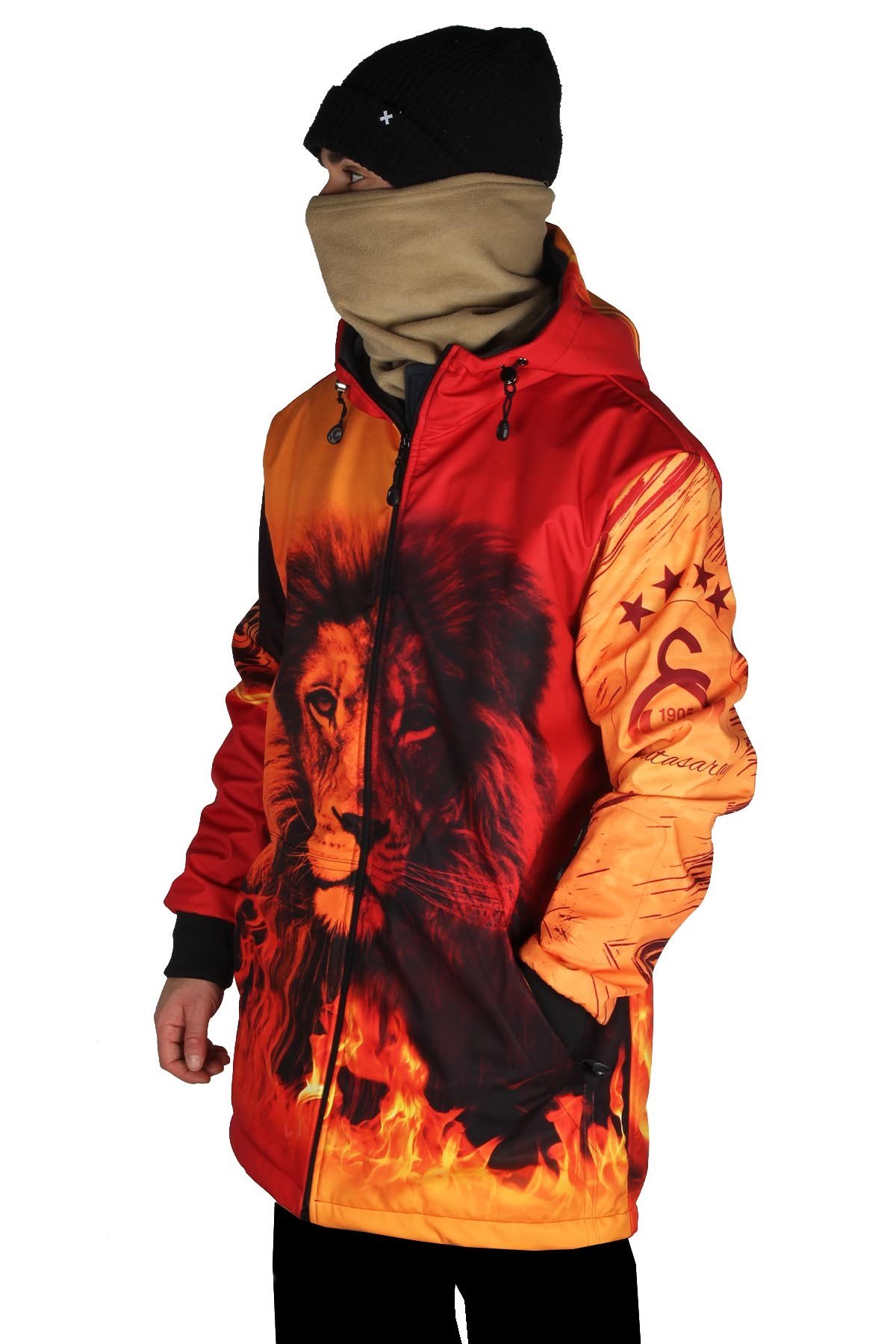 Snowsea SS7933 Sarı Kırmızı Aslan Snowboard Montu