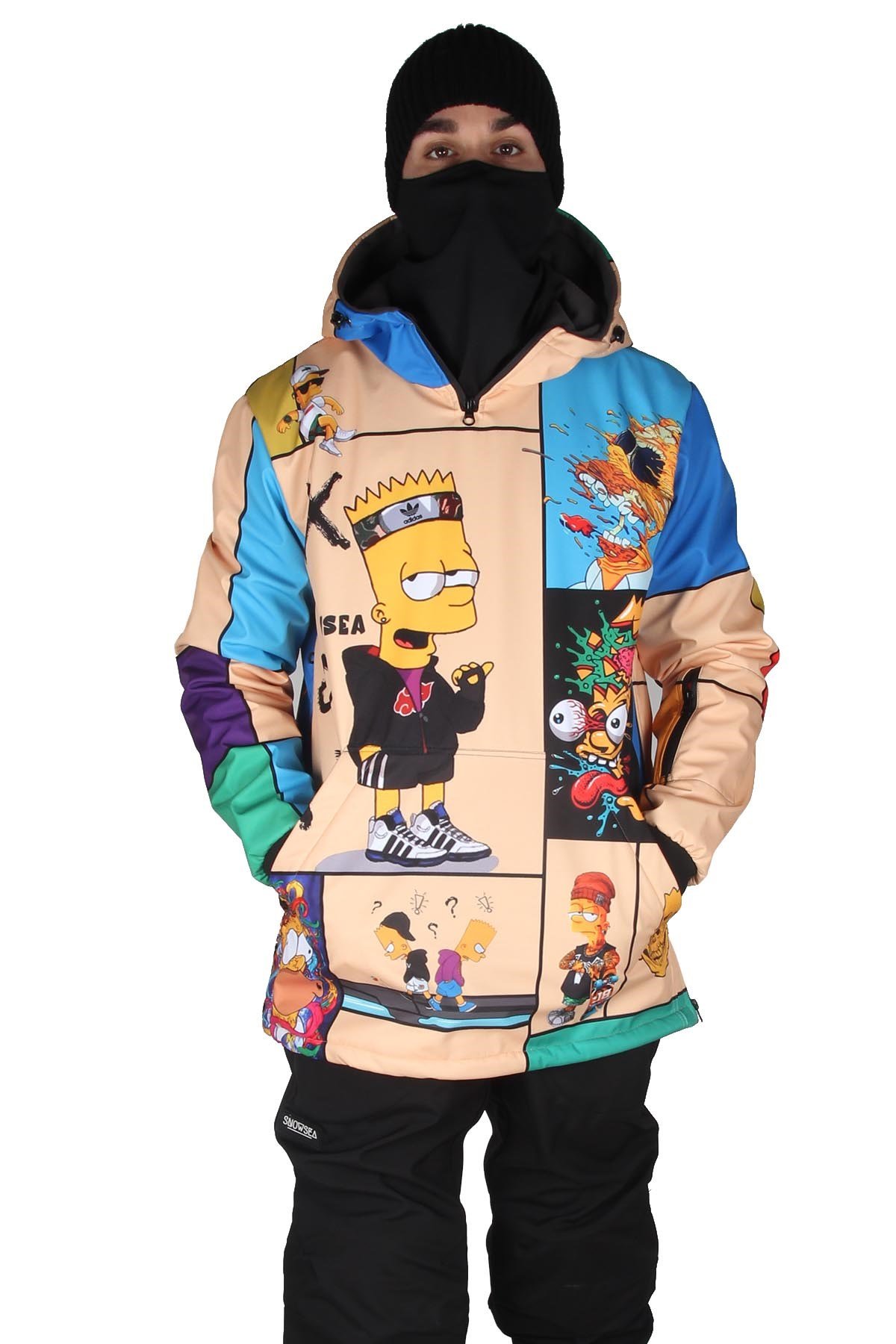 Snowsea SS7934 Simpsonlar Erkek Snowboard ve Kayak Montu