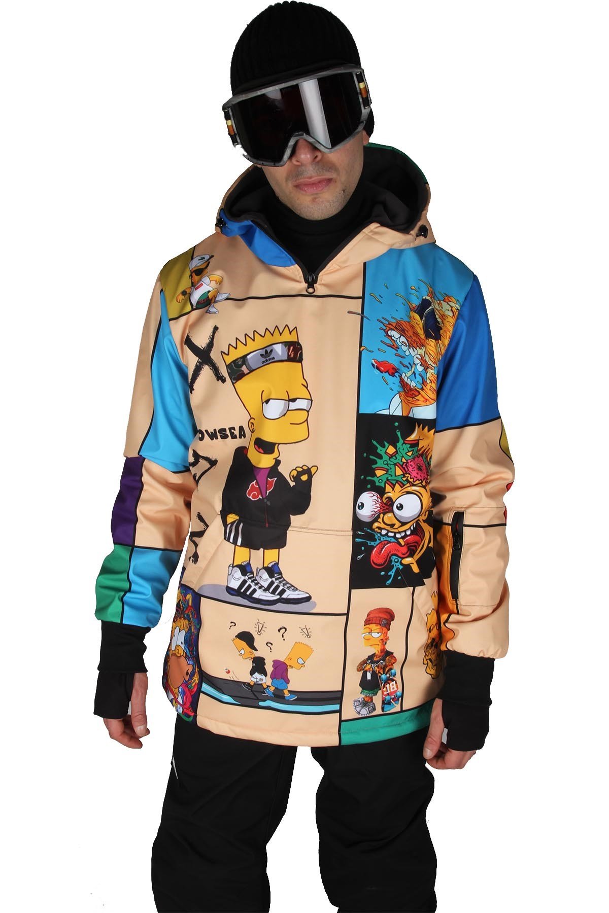 Snowsea SS7934 Simpsonlar Erkek Snowboard ve Kayak Montu