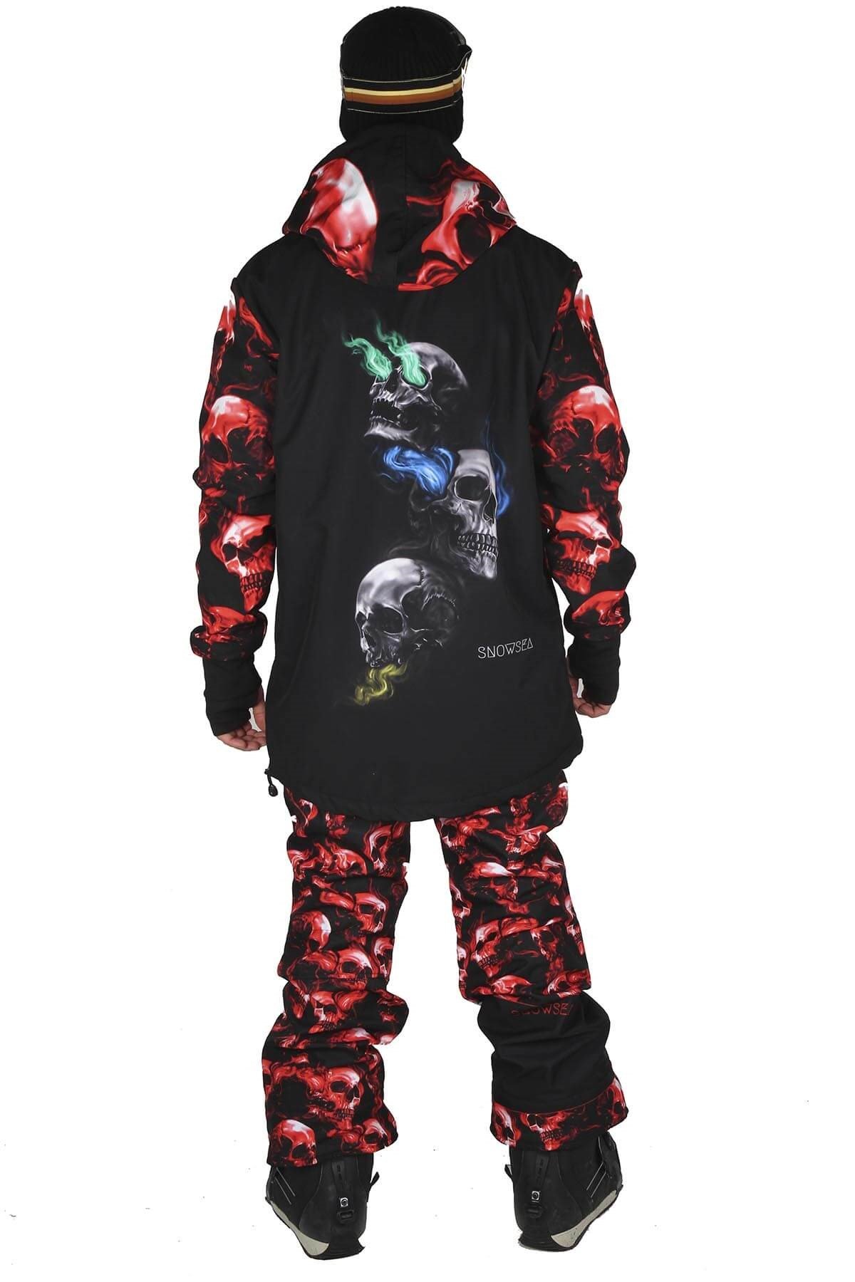 Snowsea SS7941 Skull Erkek Snowboard Mont ve Pantolon Takımı