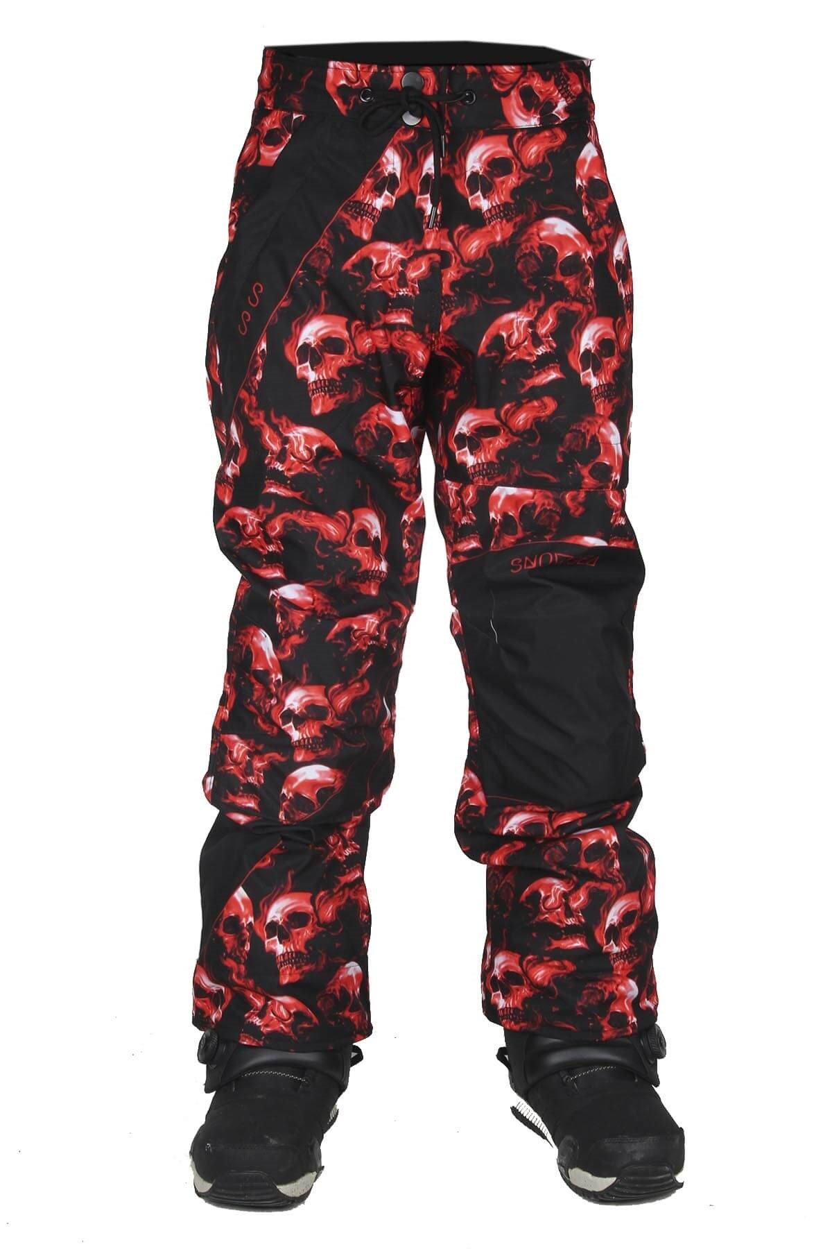 Snowsea SS7941 Skull Erkek Snowboard Mont ve Pantolon Takımı