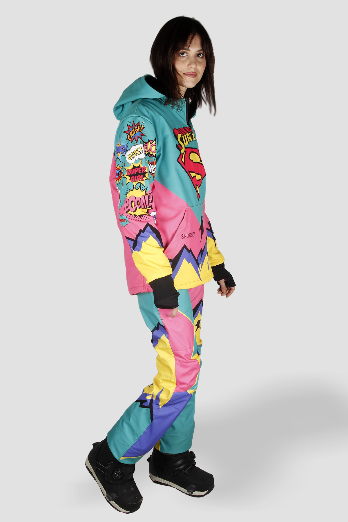 Snowsea SS8092 Super Girl Kayak Takımı, Kadın Mont Pantolon Takım