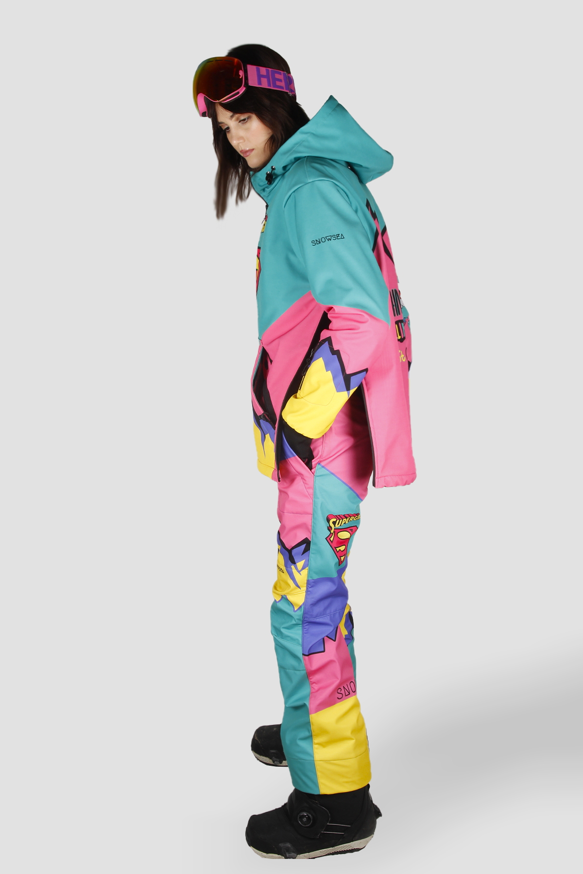 Snowsea SS8092 Super Girl Kayak Takımı, Kadın Mont Pantolon Takım