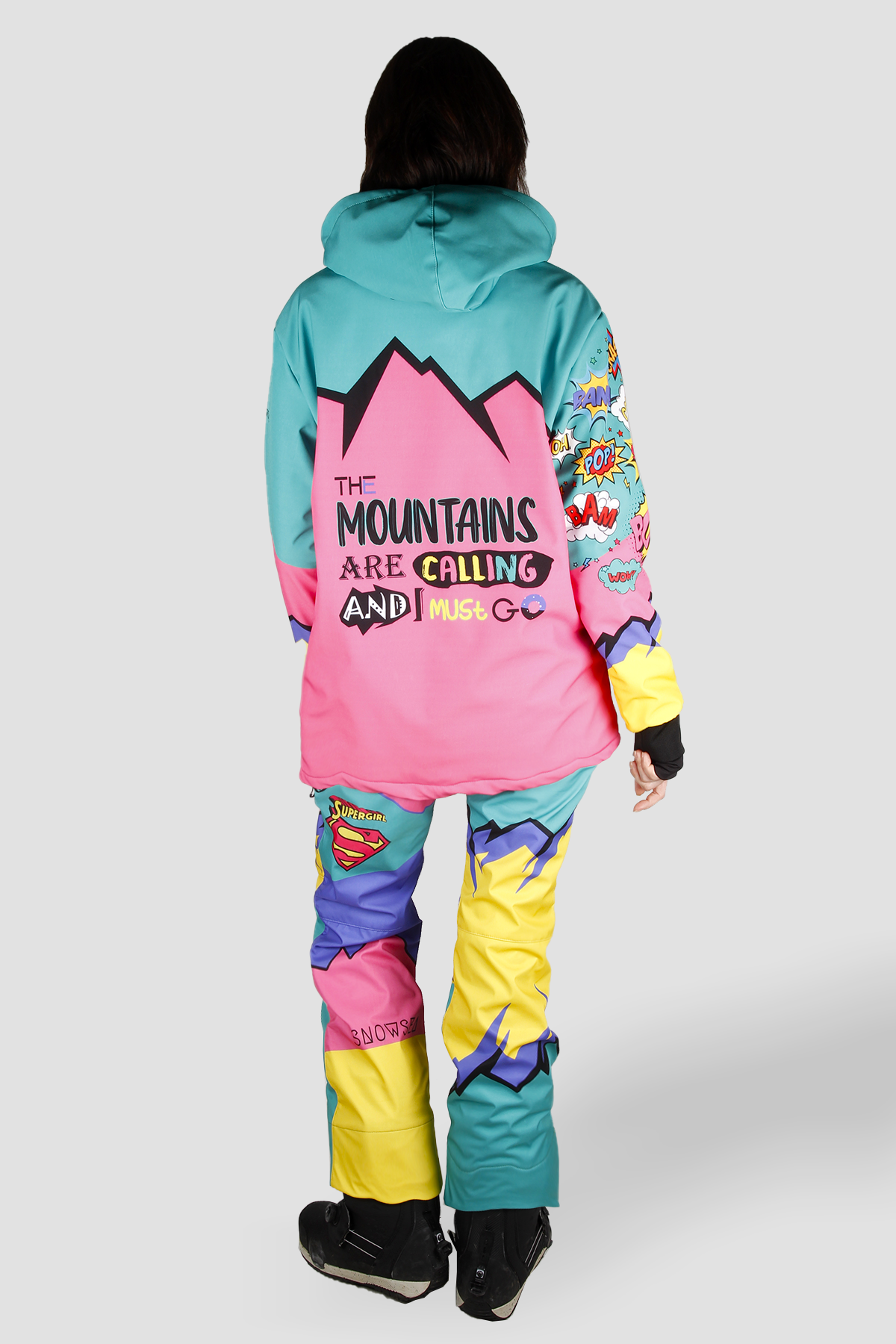 Snowsea SS8092 Super Girl Kayak Takımı, Kadın Mont Pantolon Takım