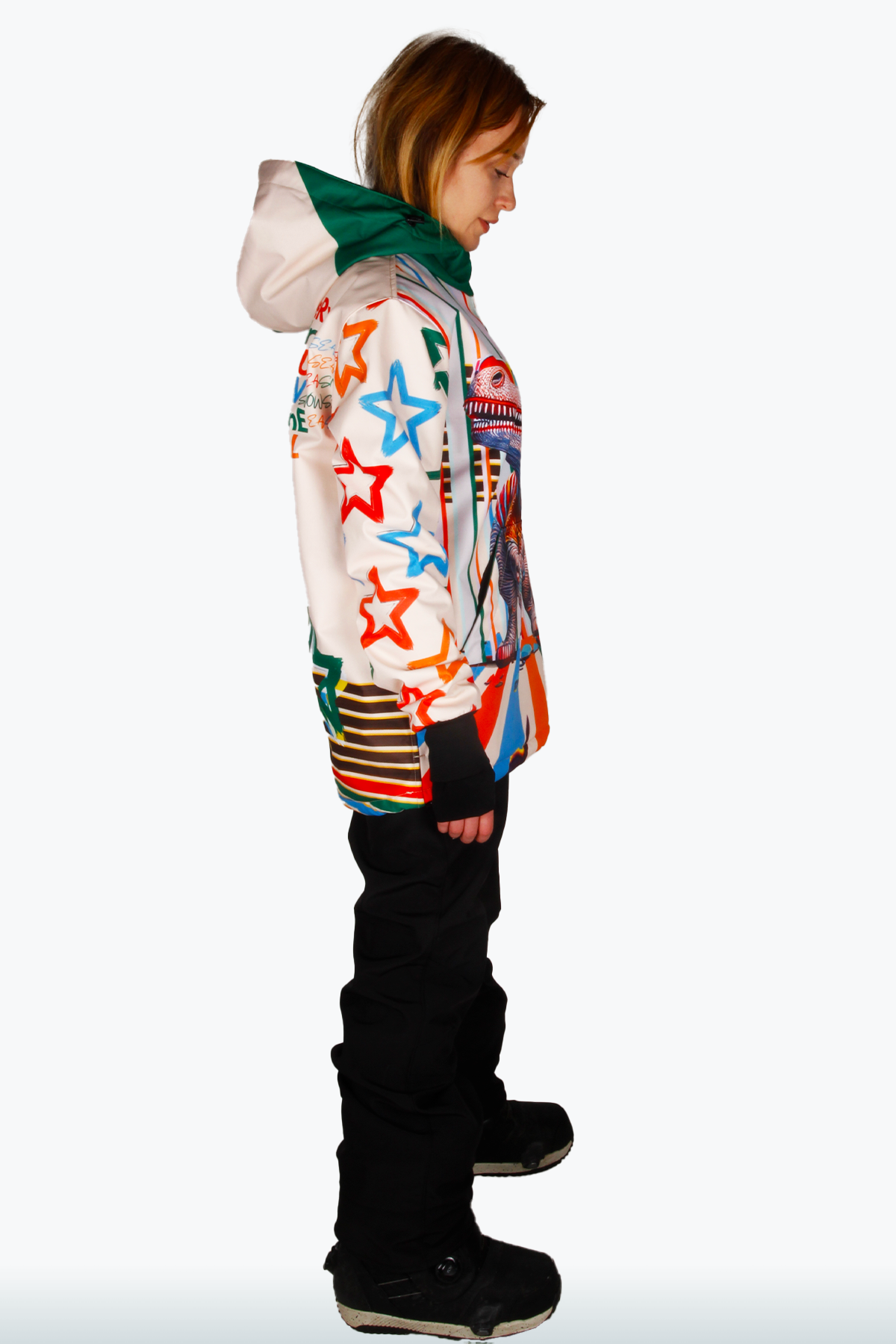 Snowsea SS8097 Dinosaur Kayak ve Snowboard Montu, Kadın Kar Montu