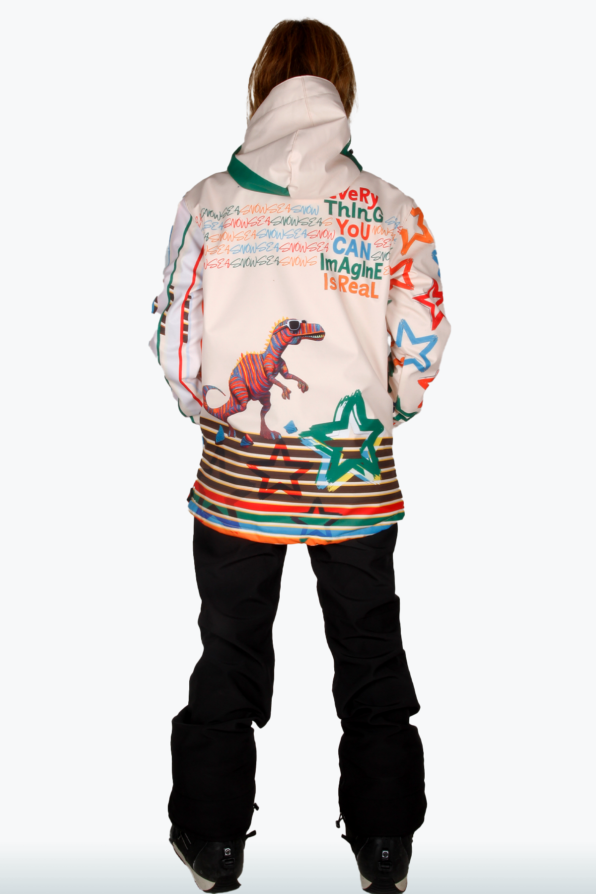 Snowsea SS8097 Dinosaur Kayak ve Snowboard Montu, Kadın Kar Montu