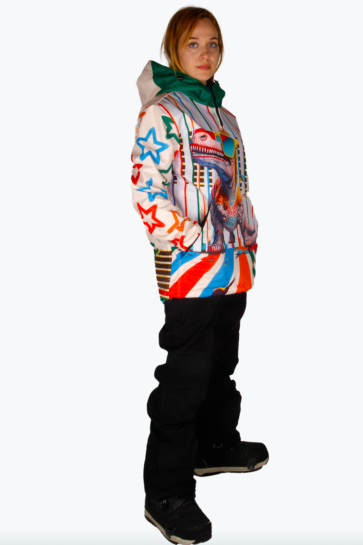 Snowsea SS8097 Dinosaur Kayak ve Snowboard Montu, Kadın Kar Montu