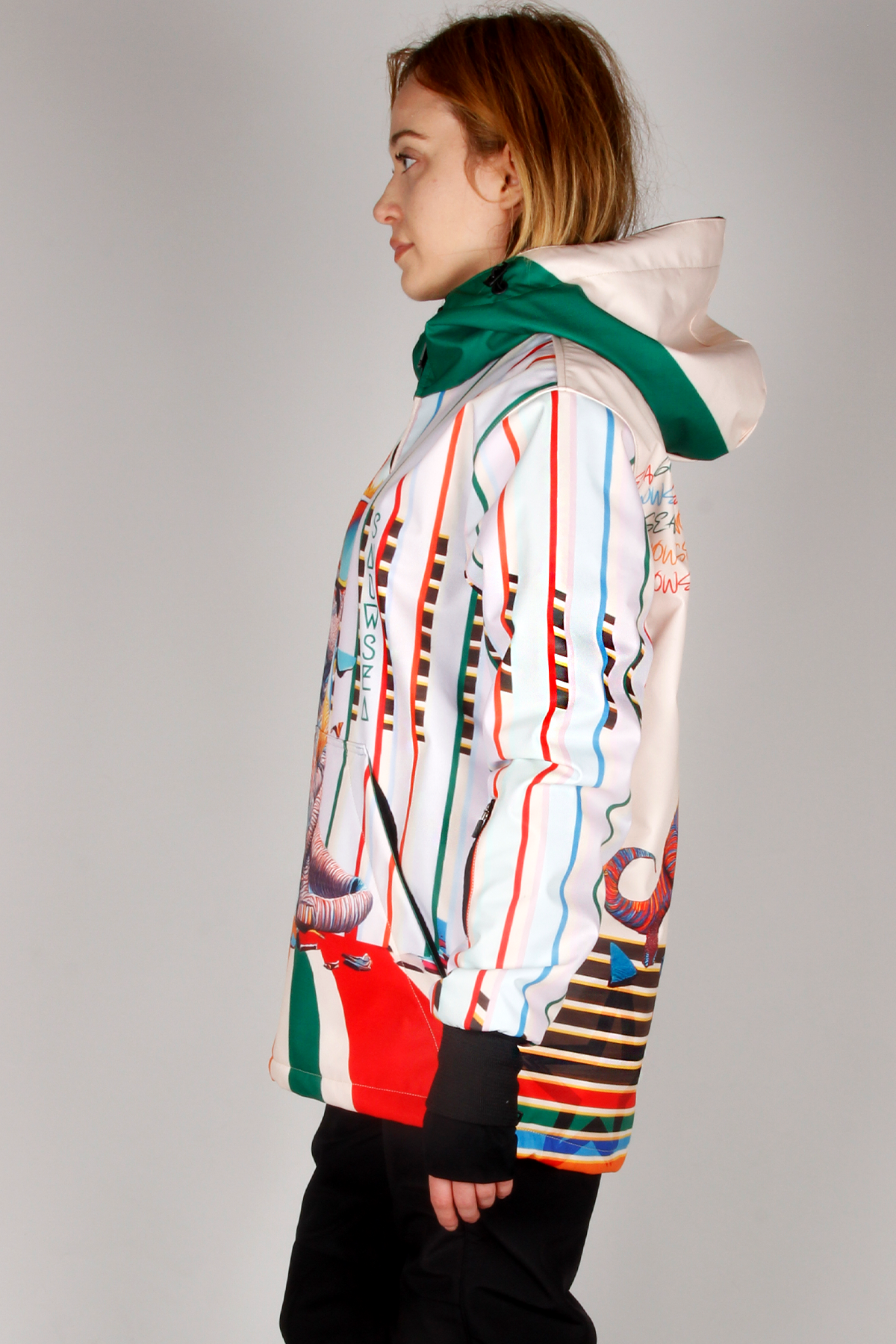 Snowsea SS8097 Dinosaur Kayak ve Snowboard Montu, Kadın Kar Montu