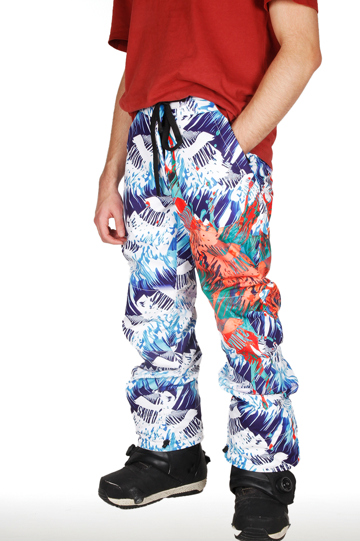 Snowsea SS8100 Street Art Kayak & Snowboard Mont Pantolon Takım, Erkek Kar Montu