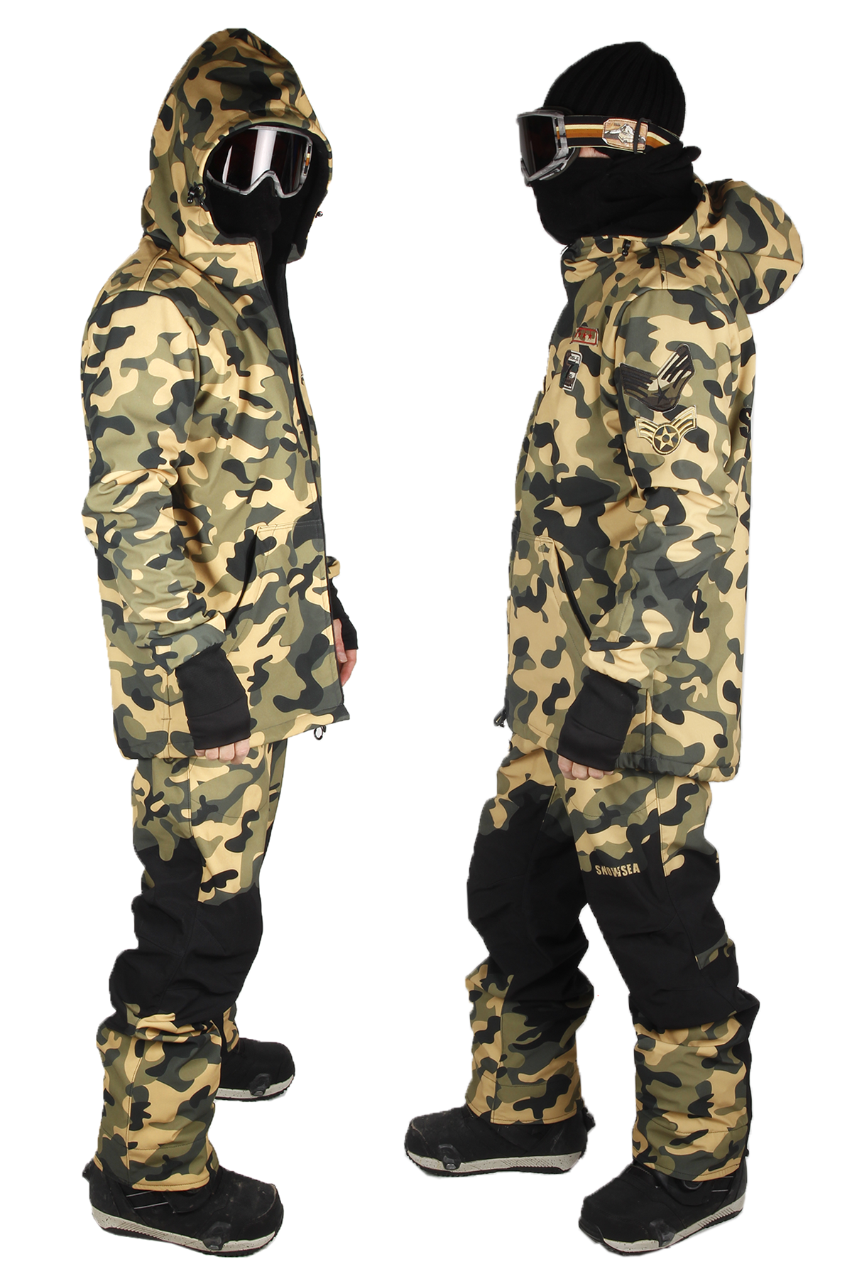 Snowsea SS9025 Camouflage Erkek Kayak Mont & Pantolon Takım