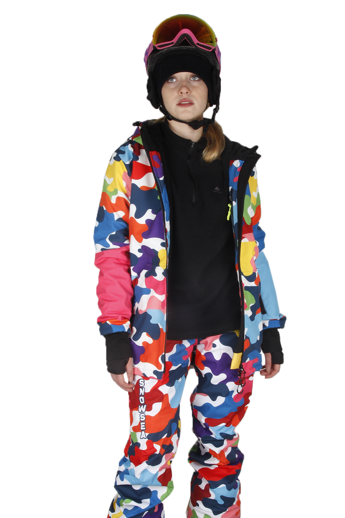 Snowsea SS9026-1 Camouflage Kadın Kayak Montu, Kar Montu