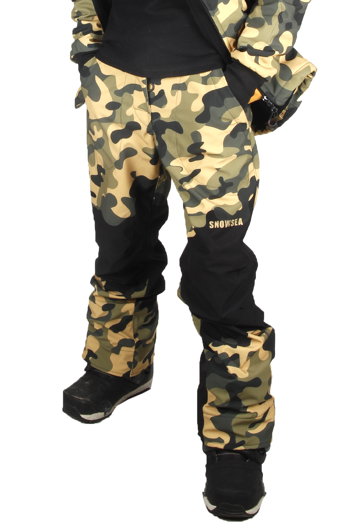 Snowsea SS9028-2 Camouflage Erkek Snowboard Pantolonu, Kar Pantolonu