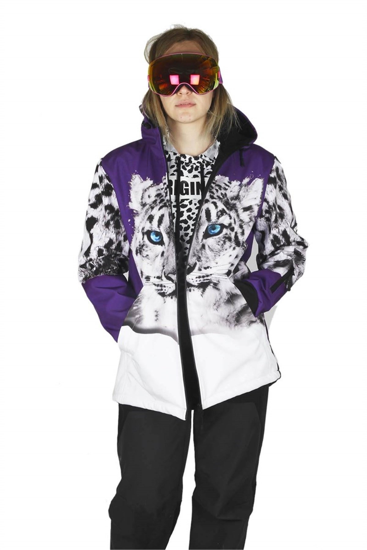 Snowsea White Tiger Fermuarlı Snowboard ve Kayak Montu