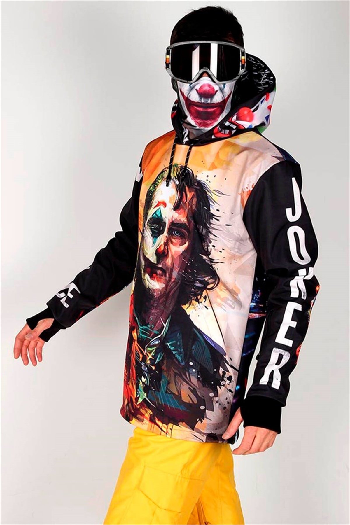 Su Geçirmez Joker Kayak Hoodie Mont, Özel Tasarım Snowboard Mont Hoodie