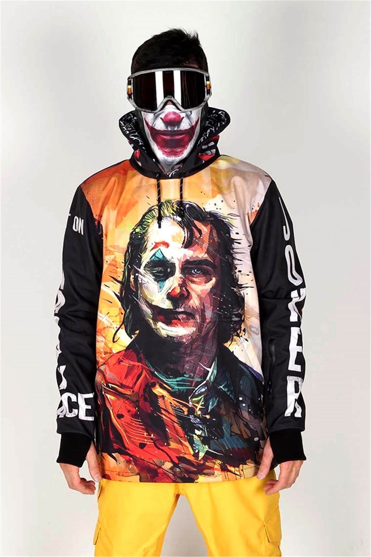 Su Geçirmez Joker Kayak Hoodie Mont, Özel Tasarım Snowboard Mont Hoodie