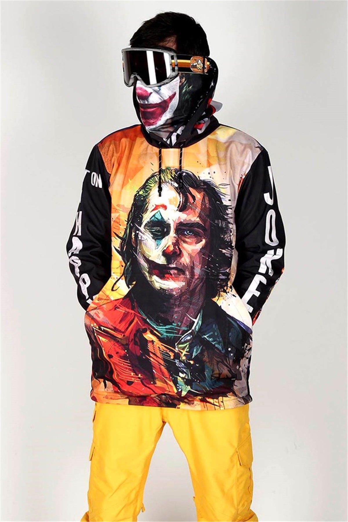 Su Geçirmez Joker Kayak Hoodie Mont, Özel Tasarım Snowboard Mont Hoodie