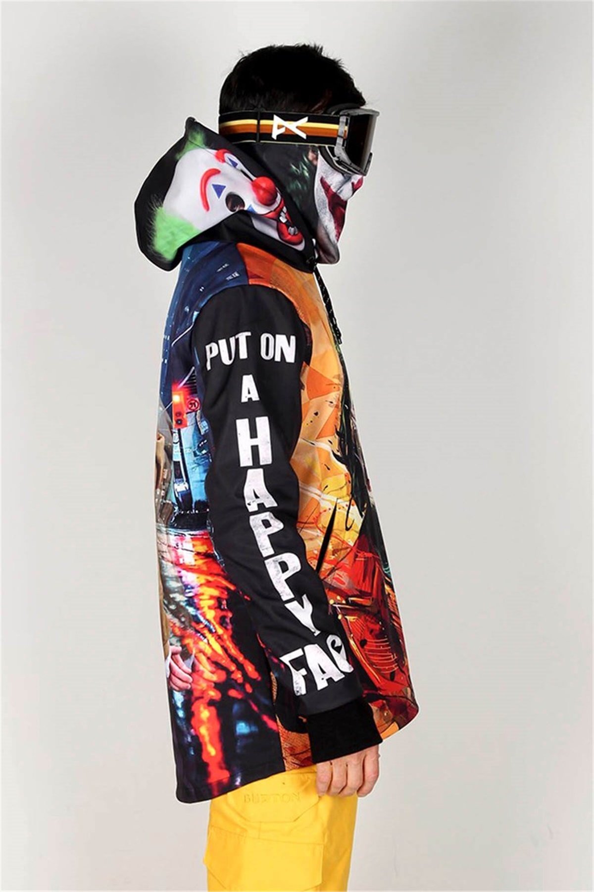 Su Geçirmez Joker Kayak Hoodie Mont, Özel Tasarım Snowboard Mont Hoodie