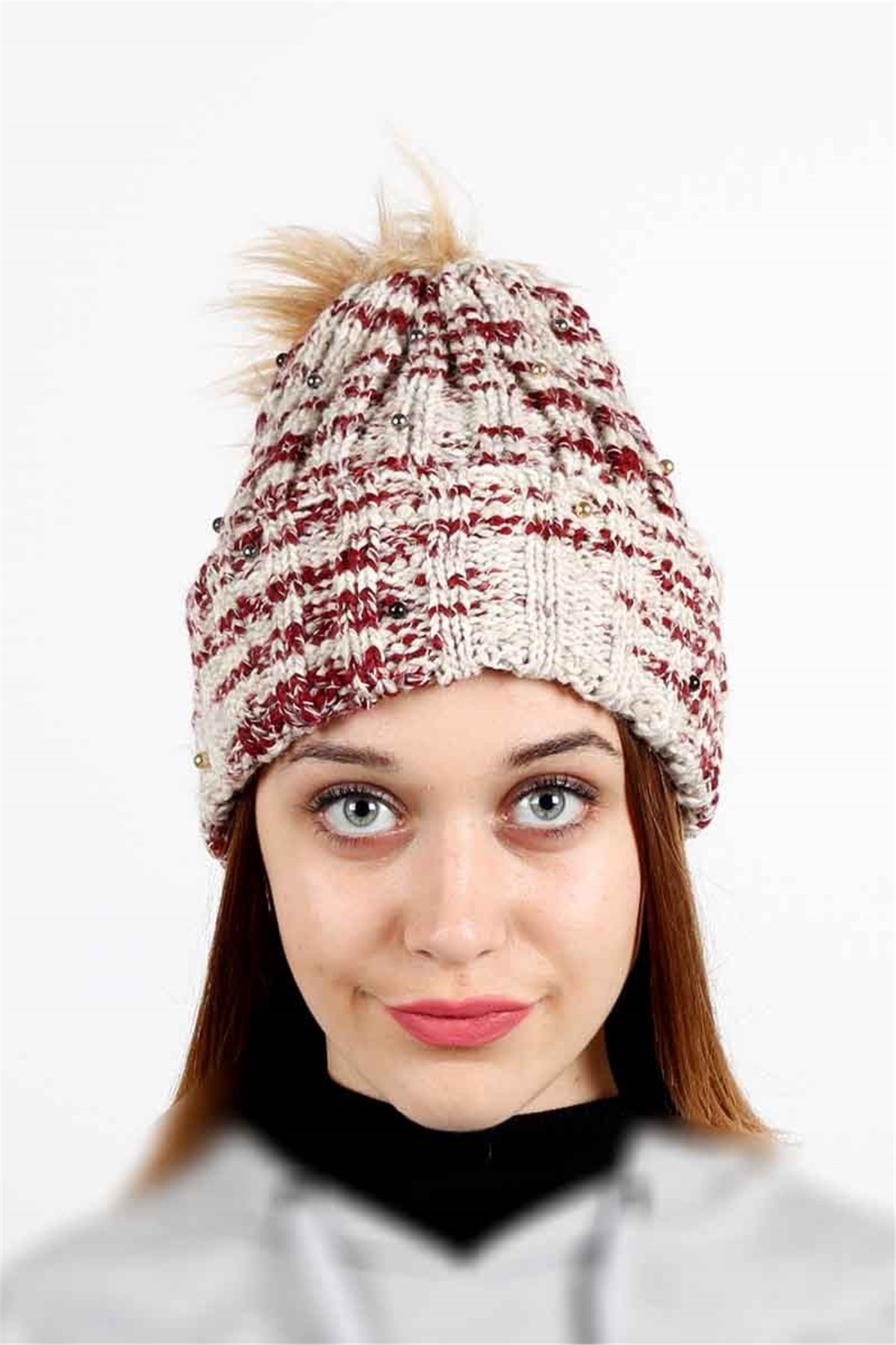 Taş Detaylı Bere - FRM-41 Kırçıllı