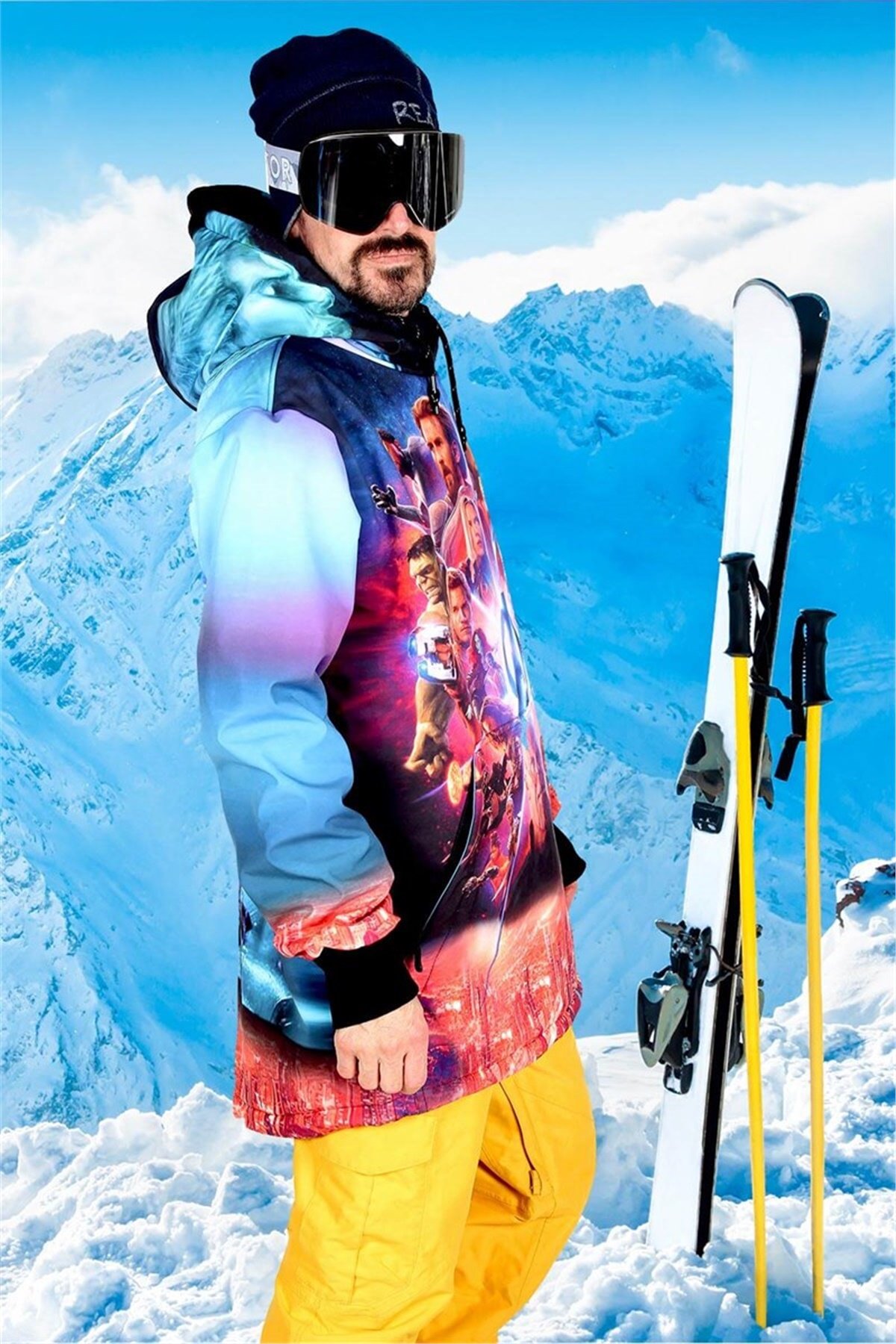 Tasarım Erkek Kayak ve Snowboard Montu / SS7614