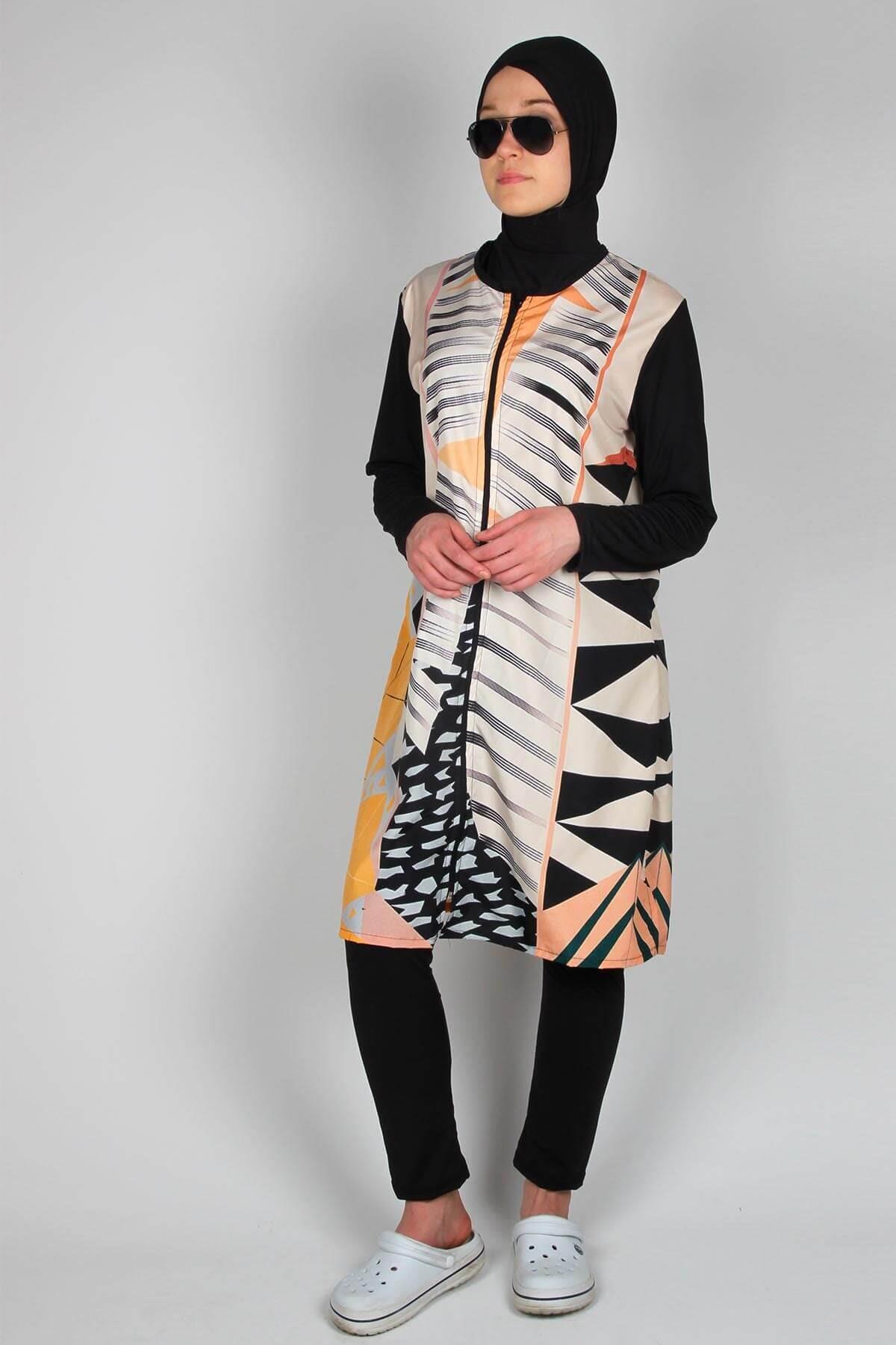 Tıklaalbeni Picasso Serisi Yapışmayan Tesettür Mayo, / Sealife SL1008