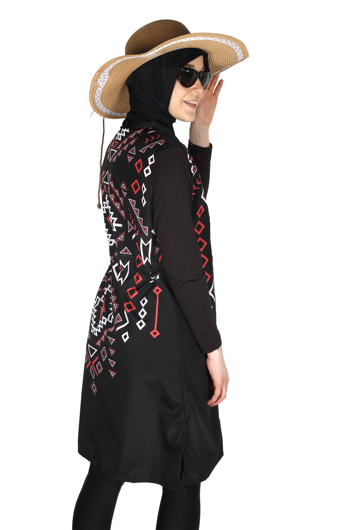 Veros Mayo VRS1084 Tribal Otantik Syah Tesettür Mayo