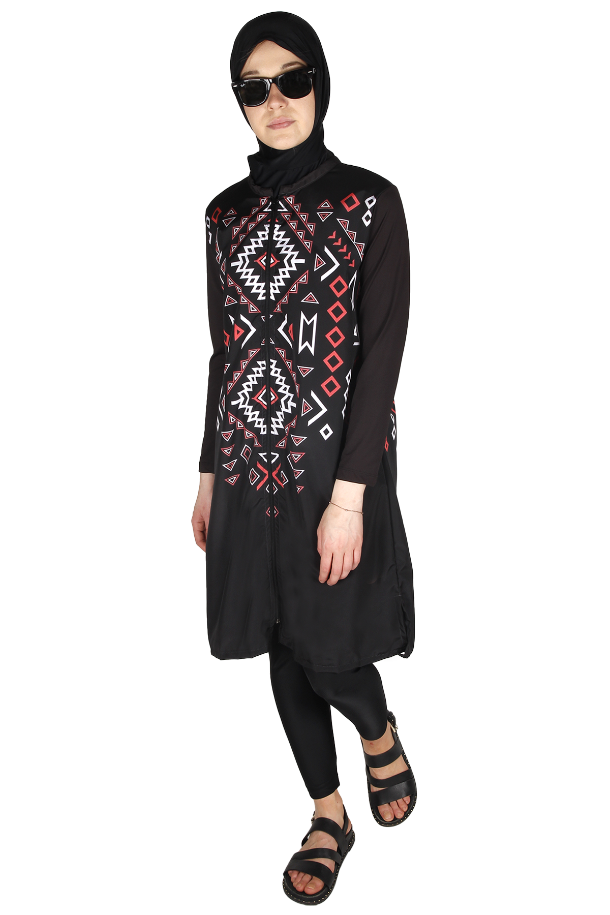 Veros Mayo VRS1084 Tribal Otantik Syah Tesettür Mayo