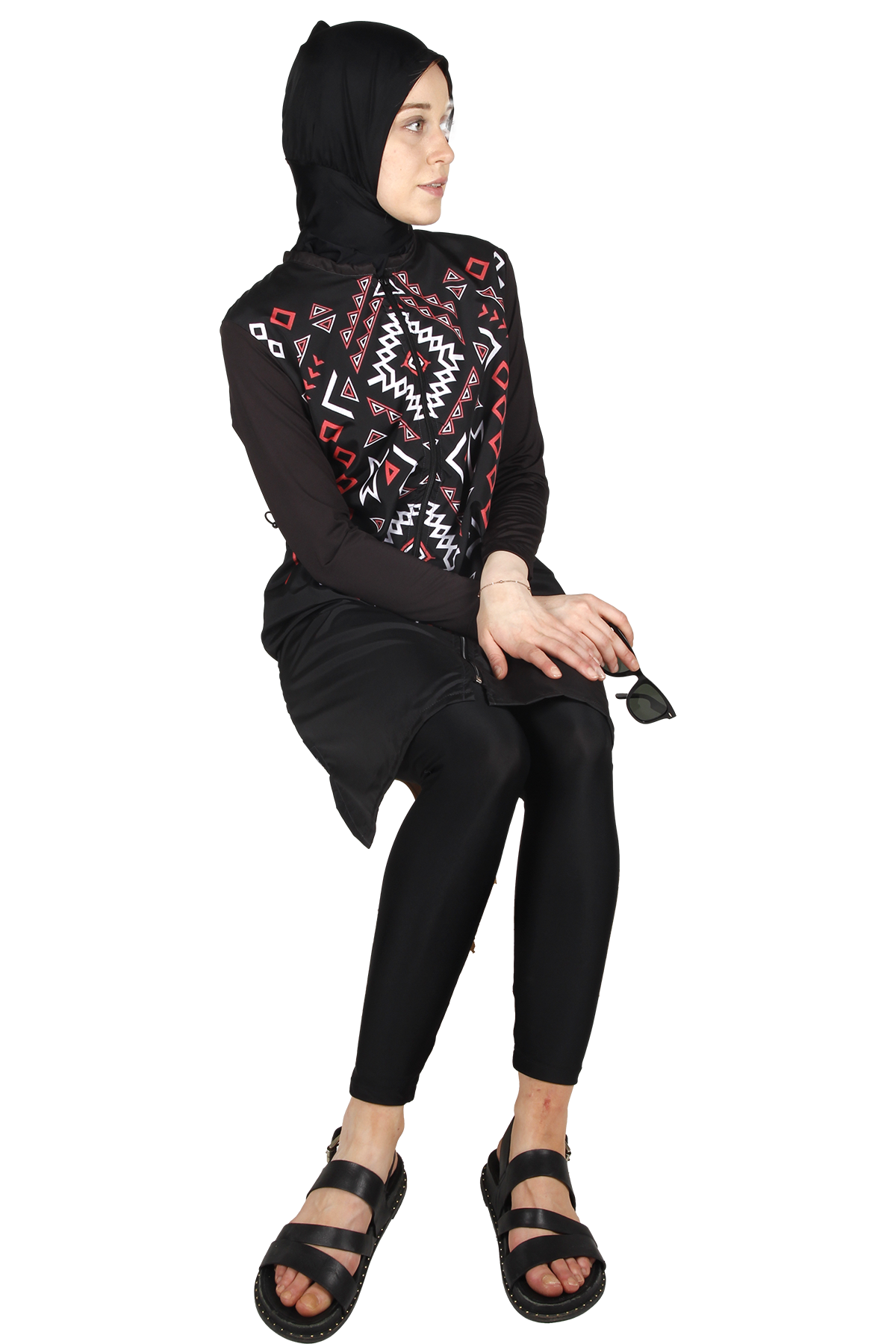 Veros Mayo VRS1084 Tribal Otantik Syah Tesettür Mayo