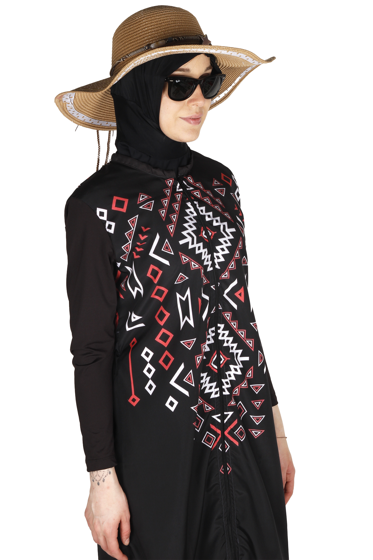 Veros Mayo VRS1084 Tribal Otantik Syah Tesettür Mayo