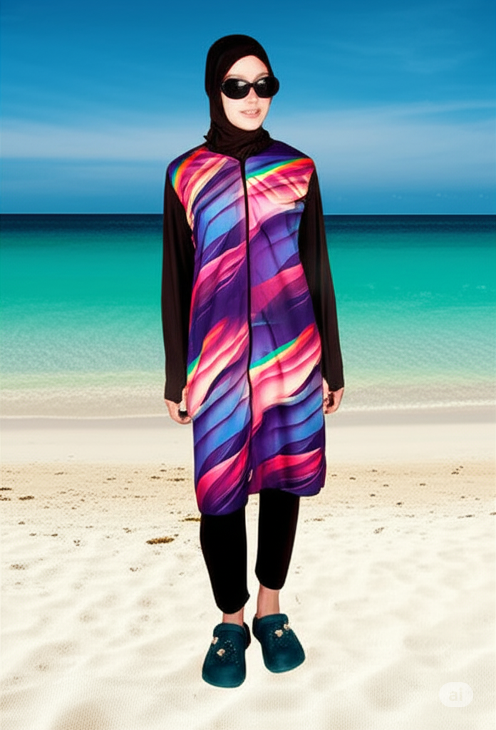 Veros Mayo VRS1096, Renkli Tesettür Mayo