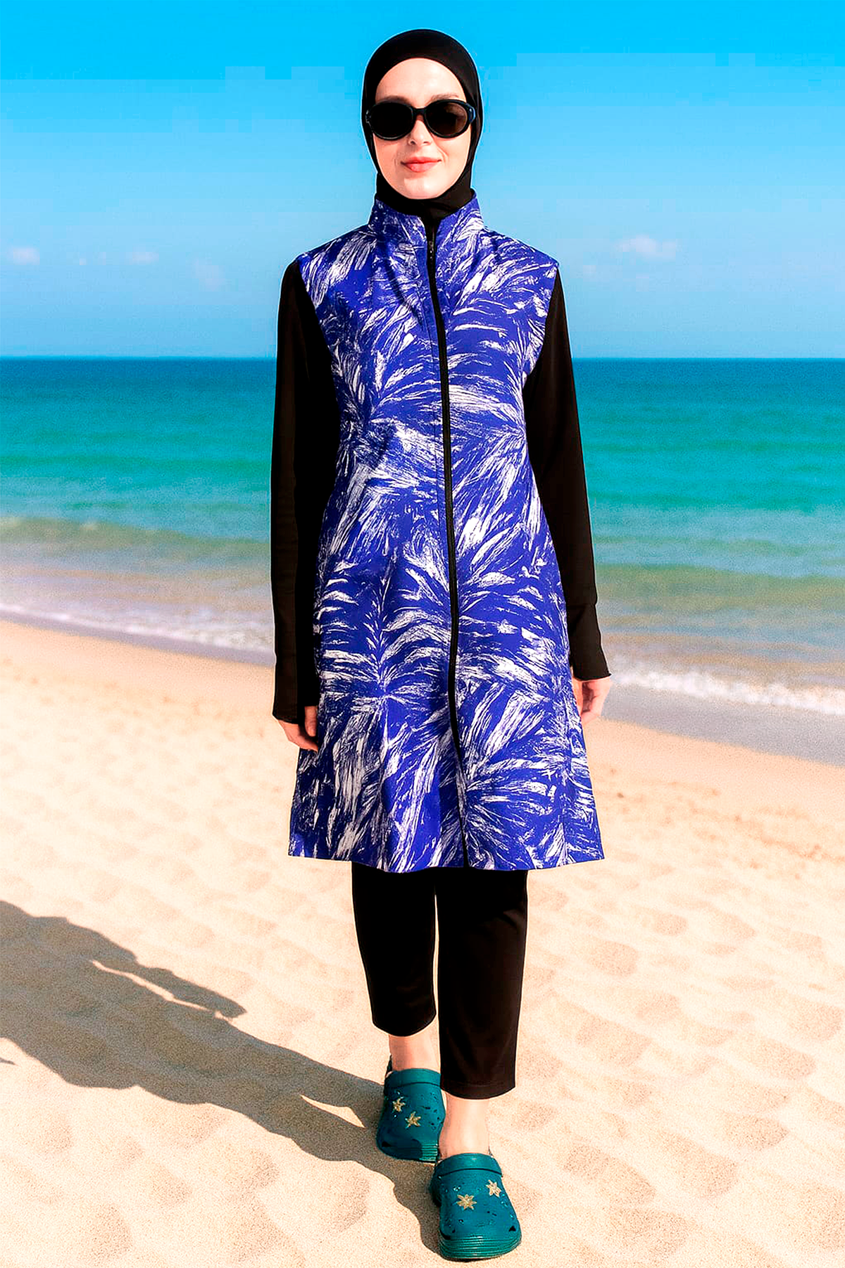 Veros Mayo VRS1097, Lacivert Şık Tesettür Mayo