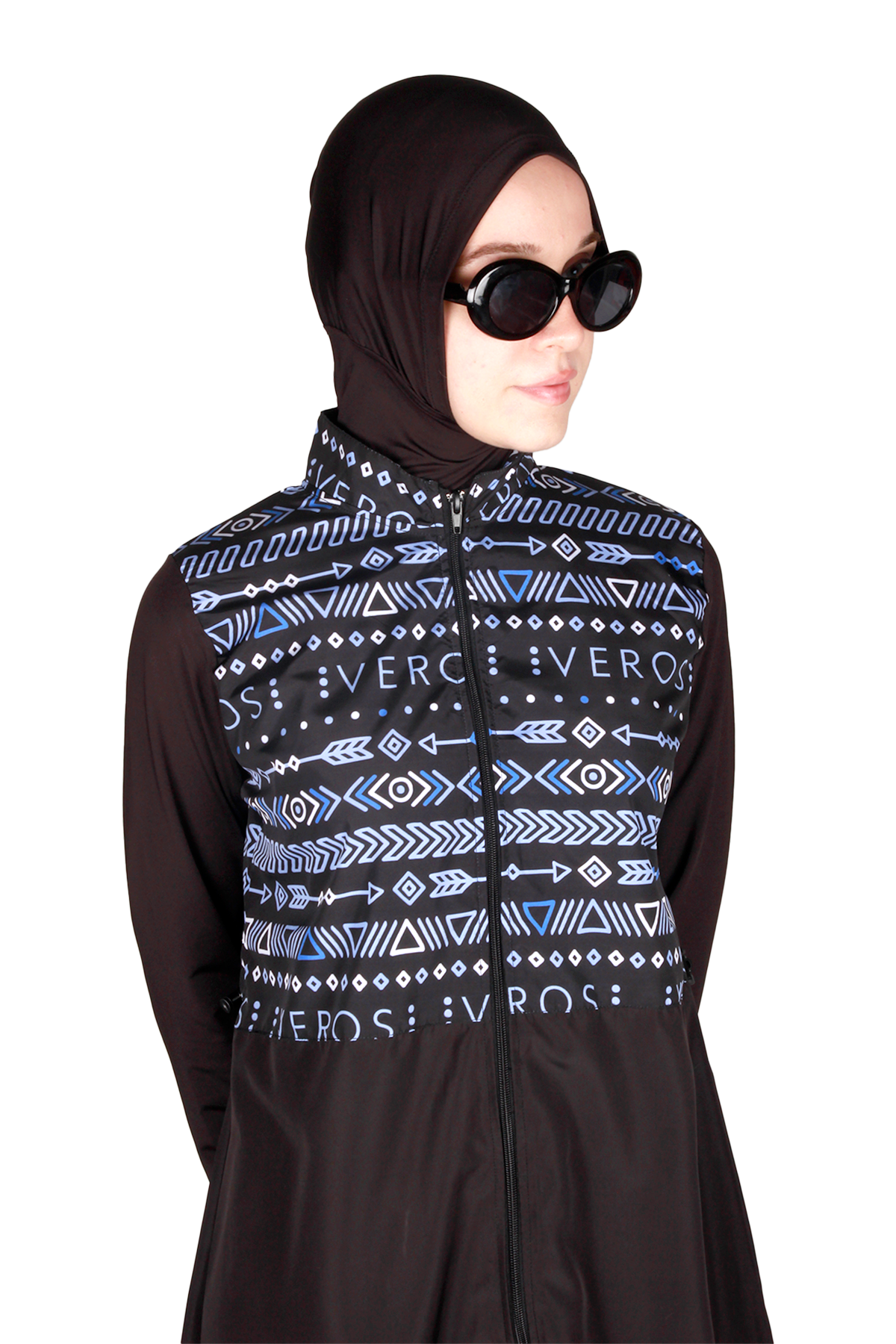 Veros Mayo VRS1111, Lacivert Tam Kapalı Tesettür Mayo