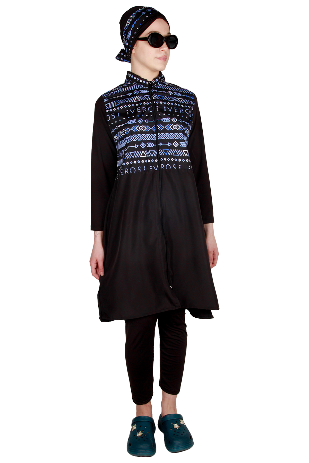 Veros Mayo VRS1111, Lacivert Tam Kapalı Tesettür Mayo