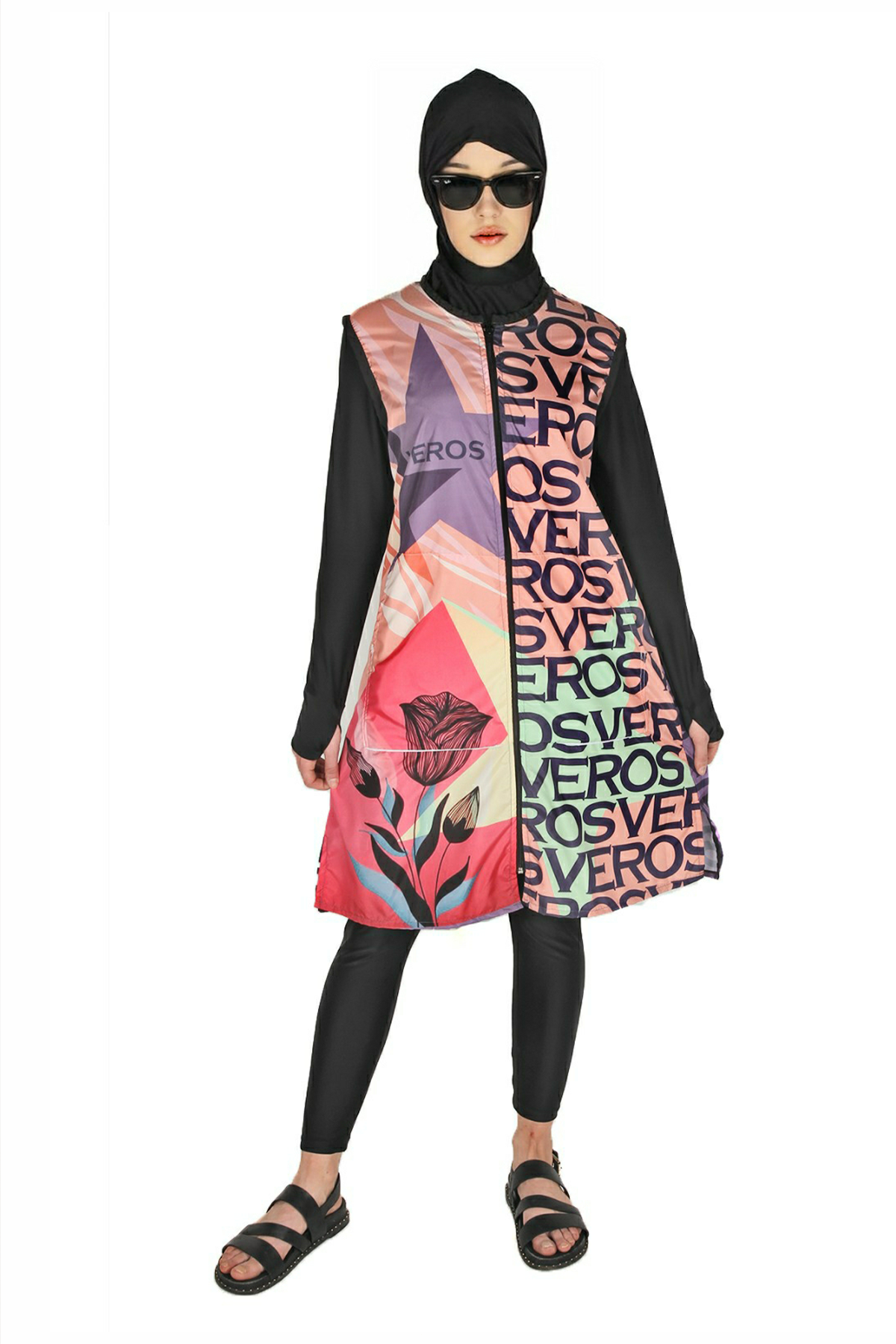 Veros Star Serisi 1. Kalite Tesettür Mayo