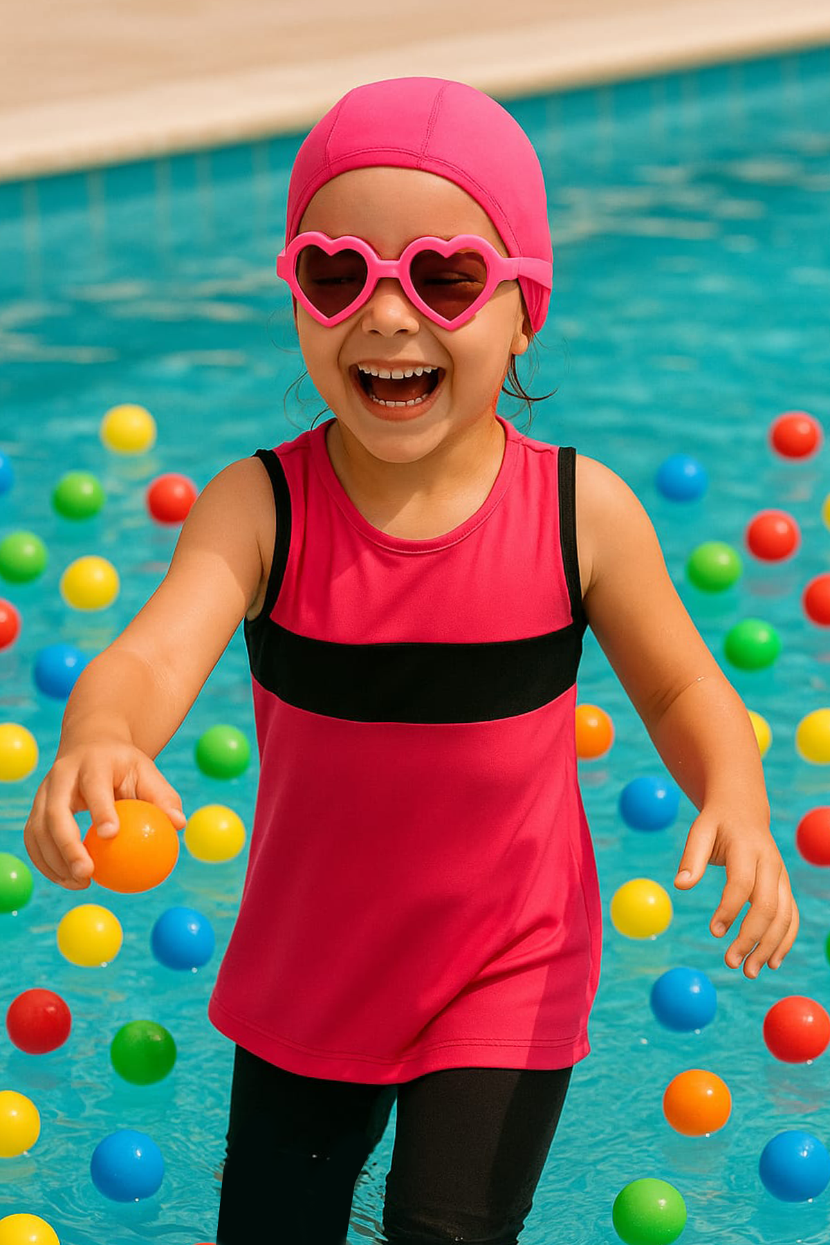 Veros VRS1145, Kız Çocuk Sıfır Kol Mayo