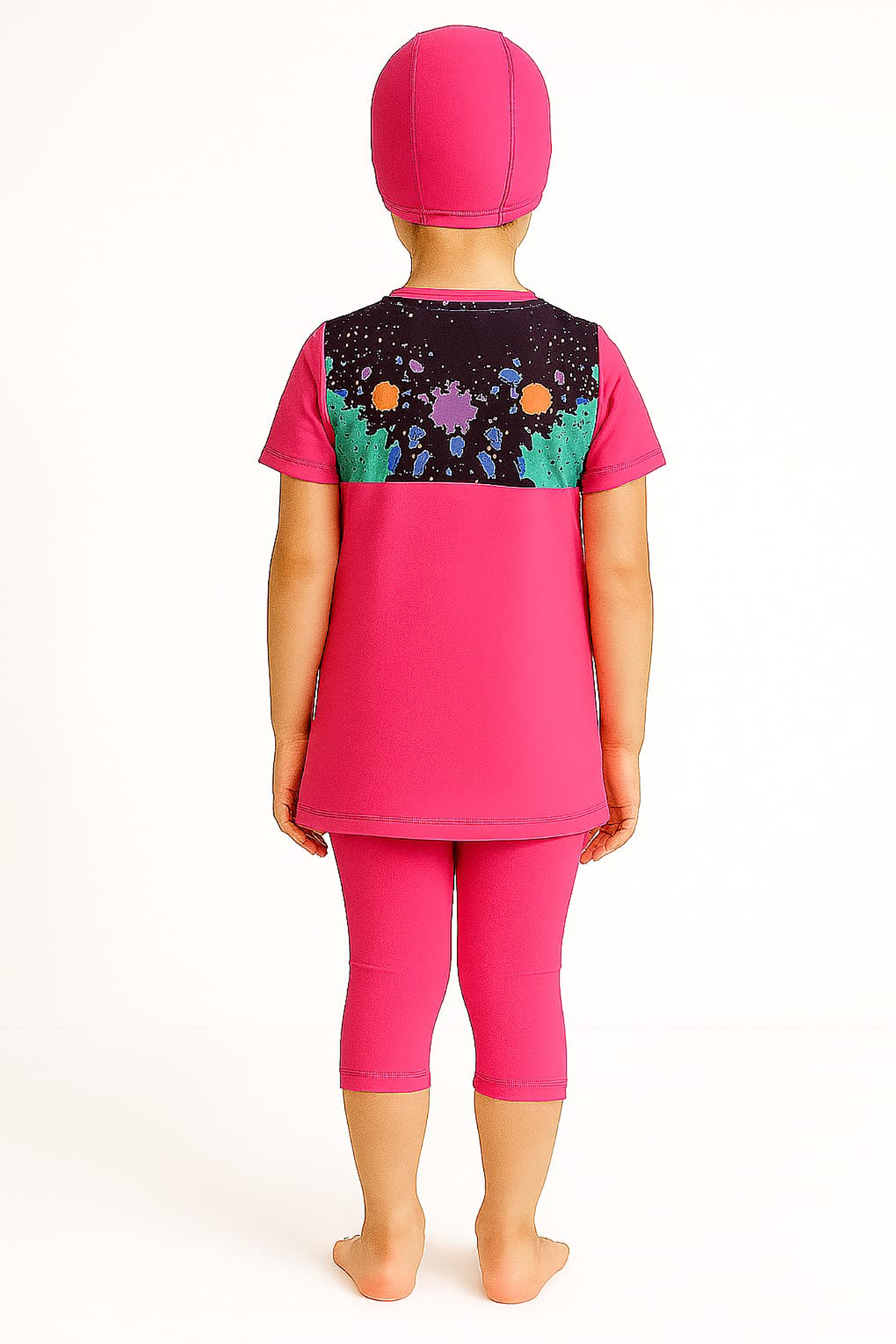 Veros VRS1146, Hızlı Kuruyan Kısa Kollu Kız Çocuk Mayo