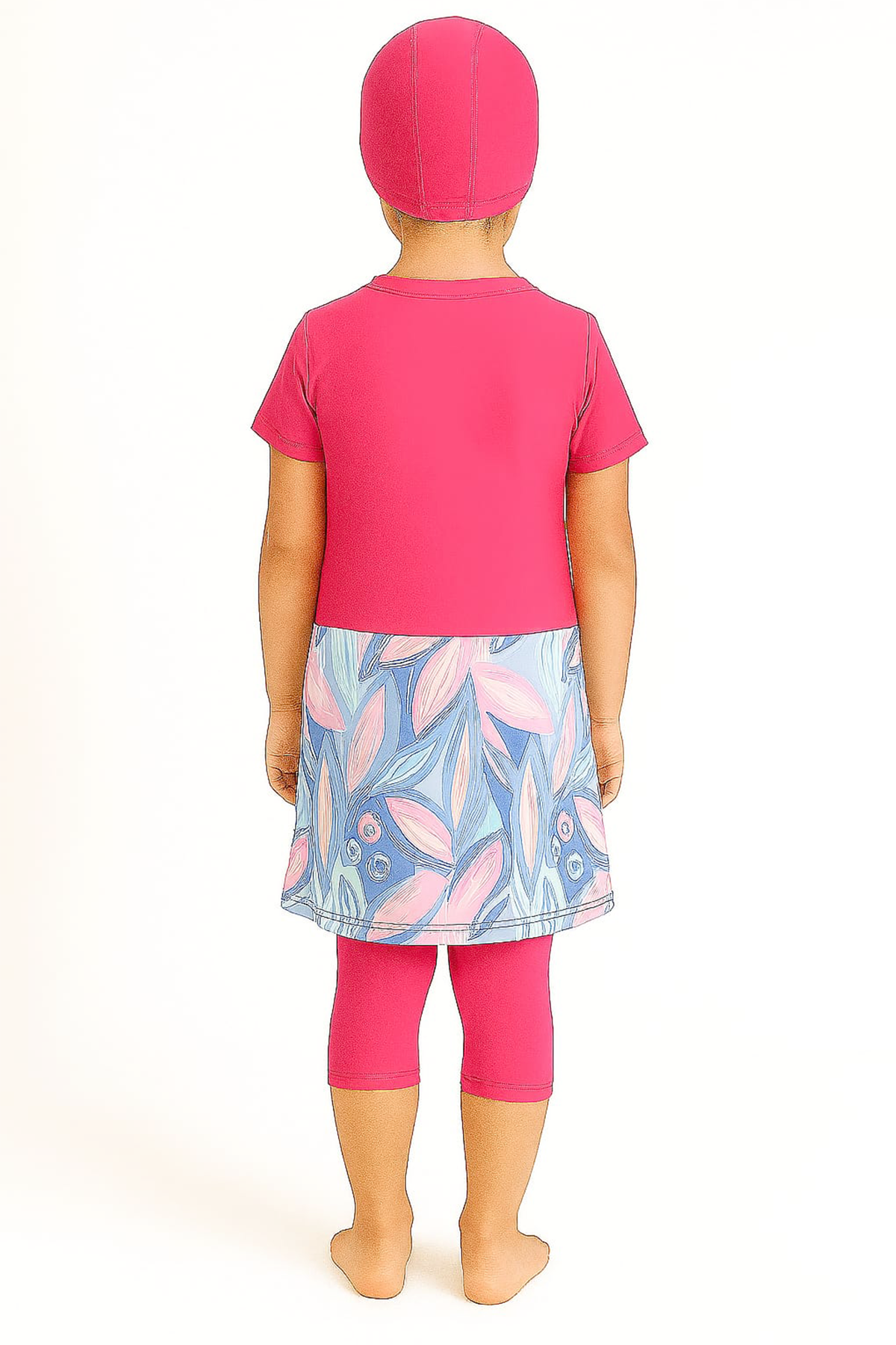 Veros VRS1147, Hızlı Kuruyan Kısa Kollu Kız Çocuk Mayo