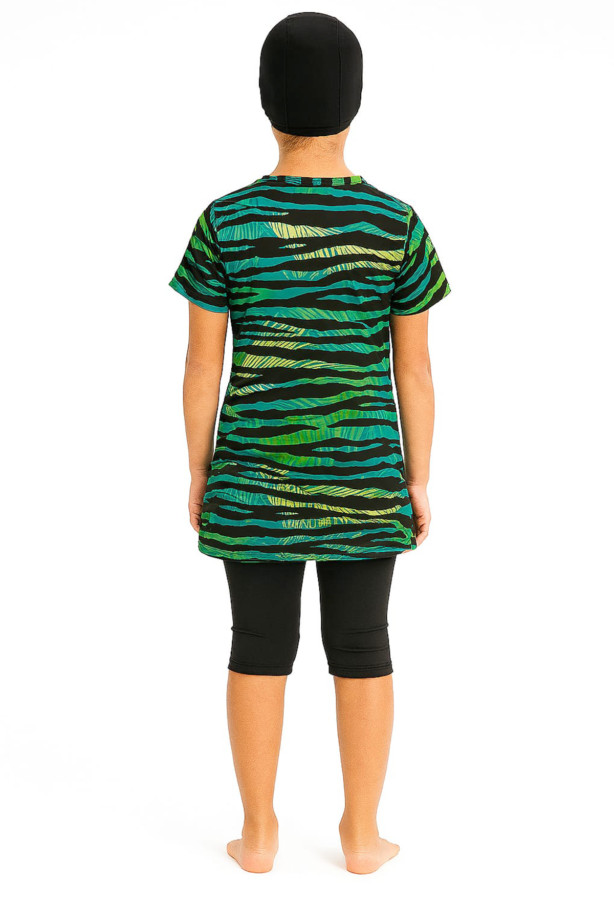 Veros VRS1149, Kısa Kollu Yeşil Kız Çocuk Mayosu