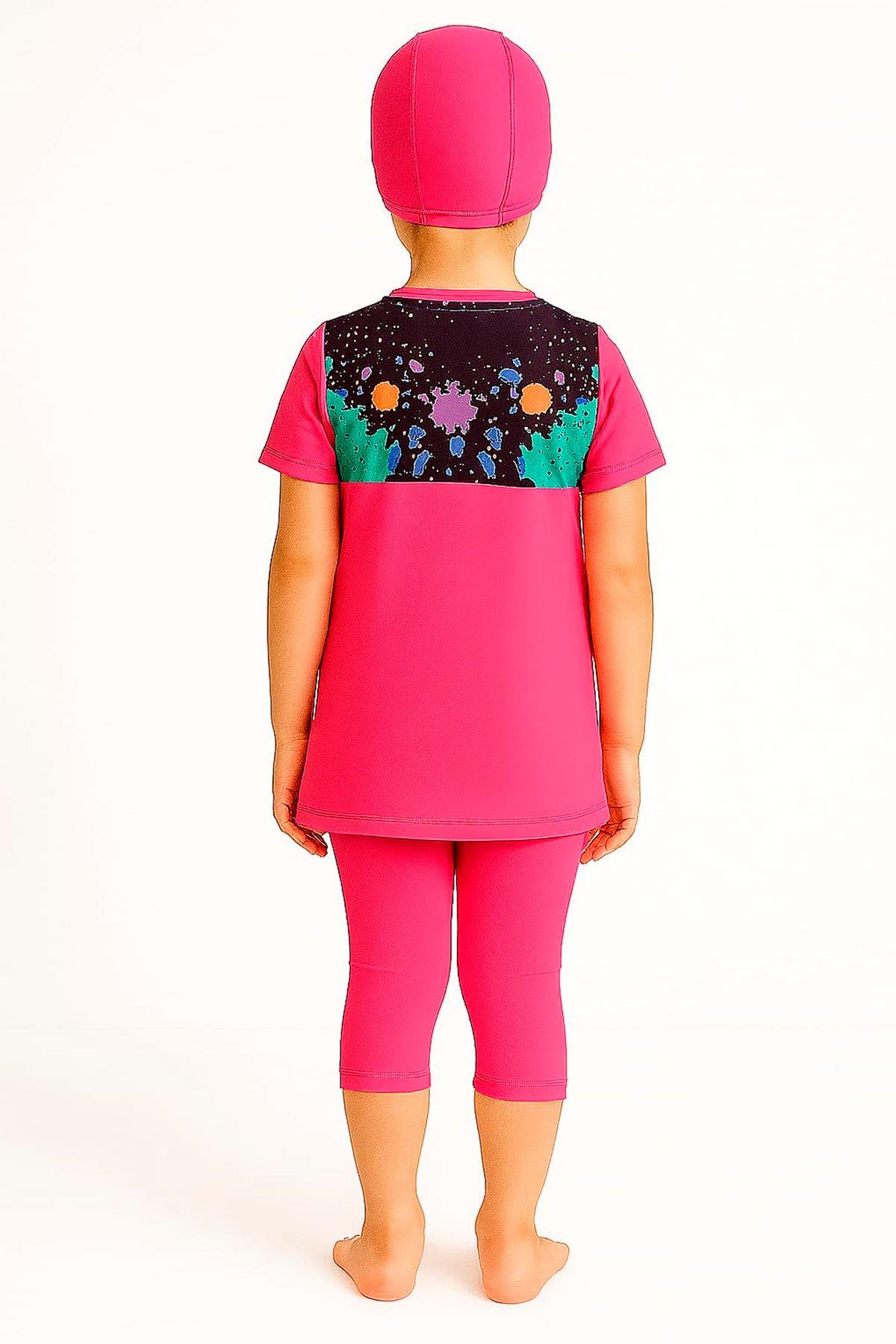 Veros VRS1151, Hızlı Kuruyan Kısa Kollu Kız Çocuk Mayo