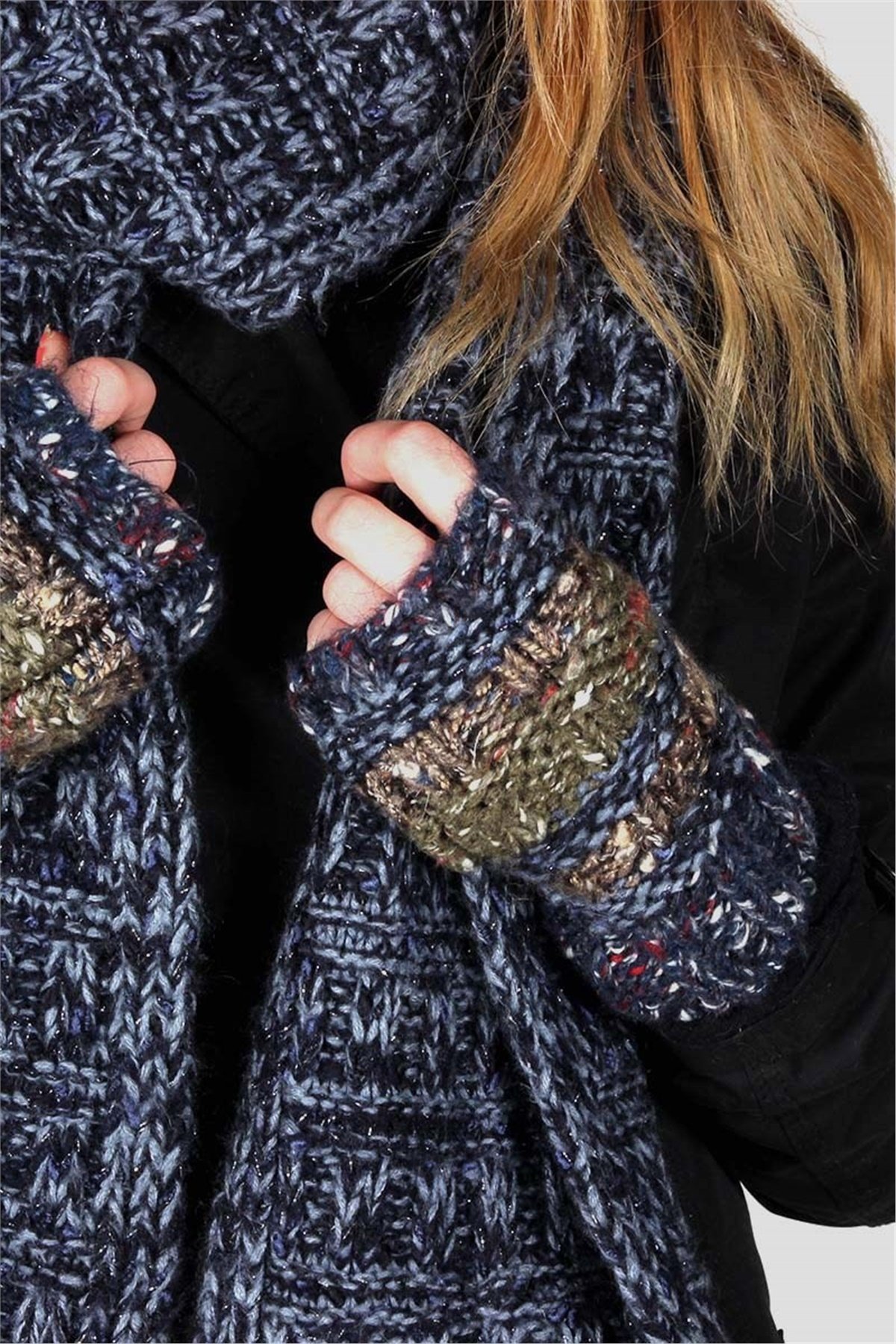 Wilson Lacivert Kadın Atkı Bere Eldiven Seti 30741