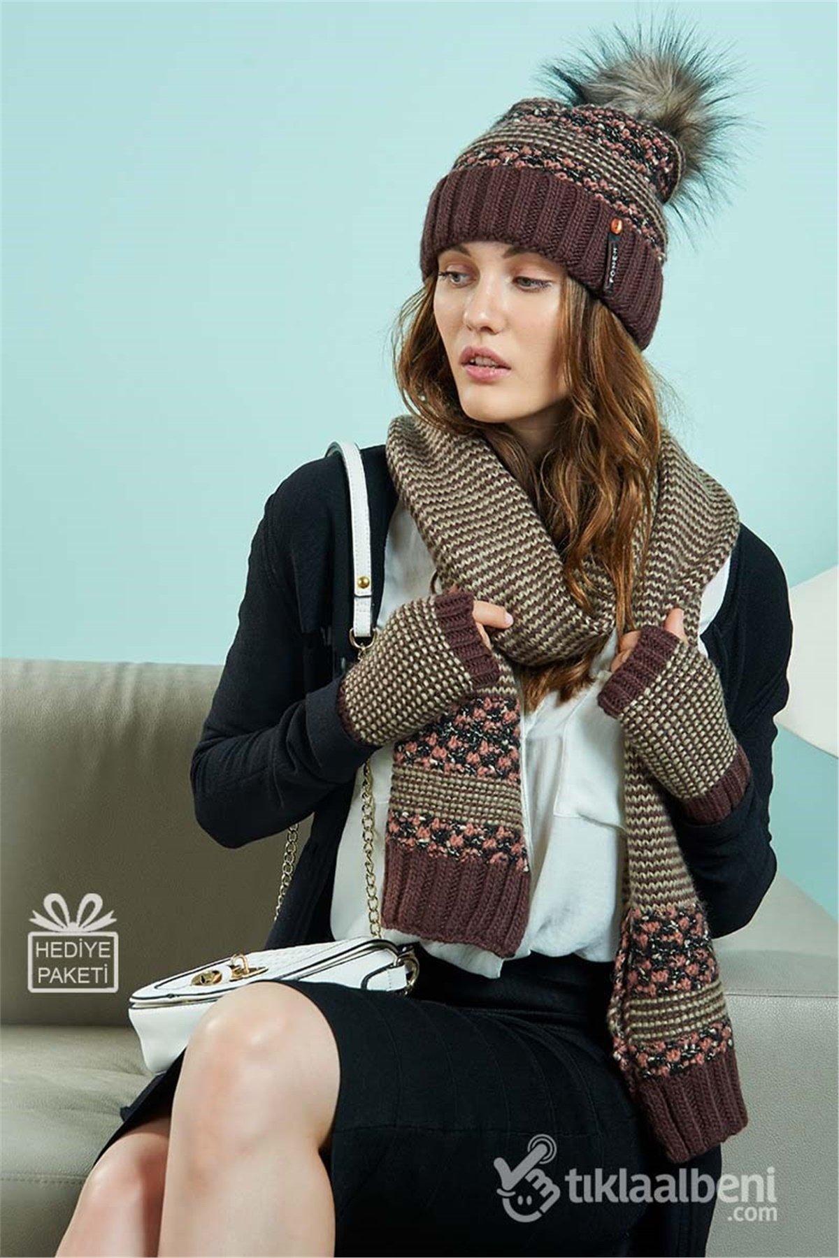 Yakamoz 3074 Atkı Bere Eldiven Takımı