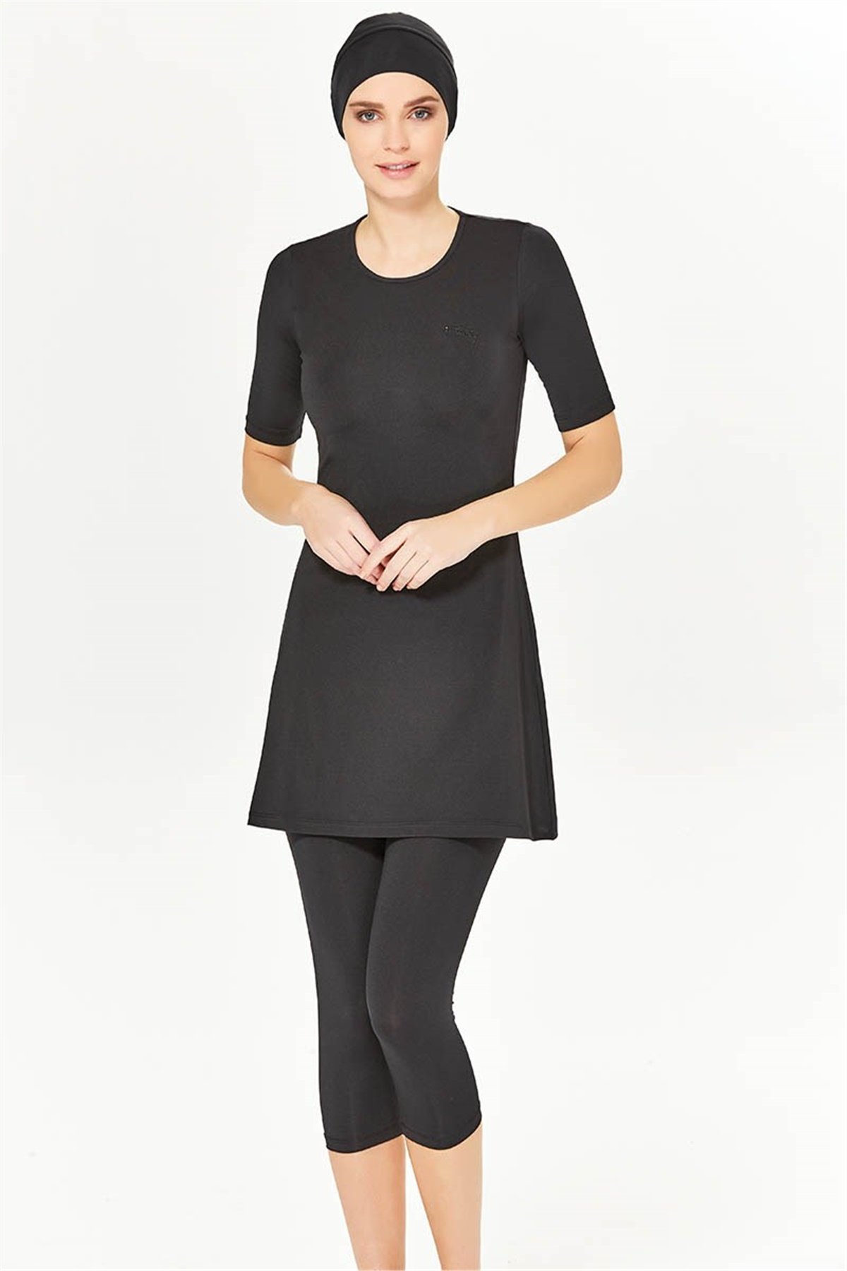 Yarım Kapalı Mayo Tesmay 110098 Siyah