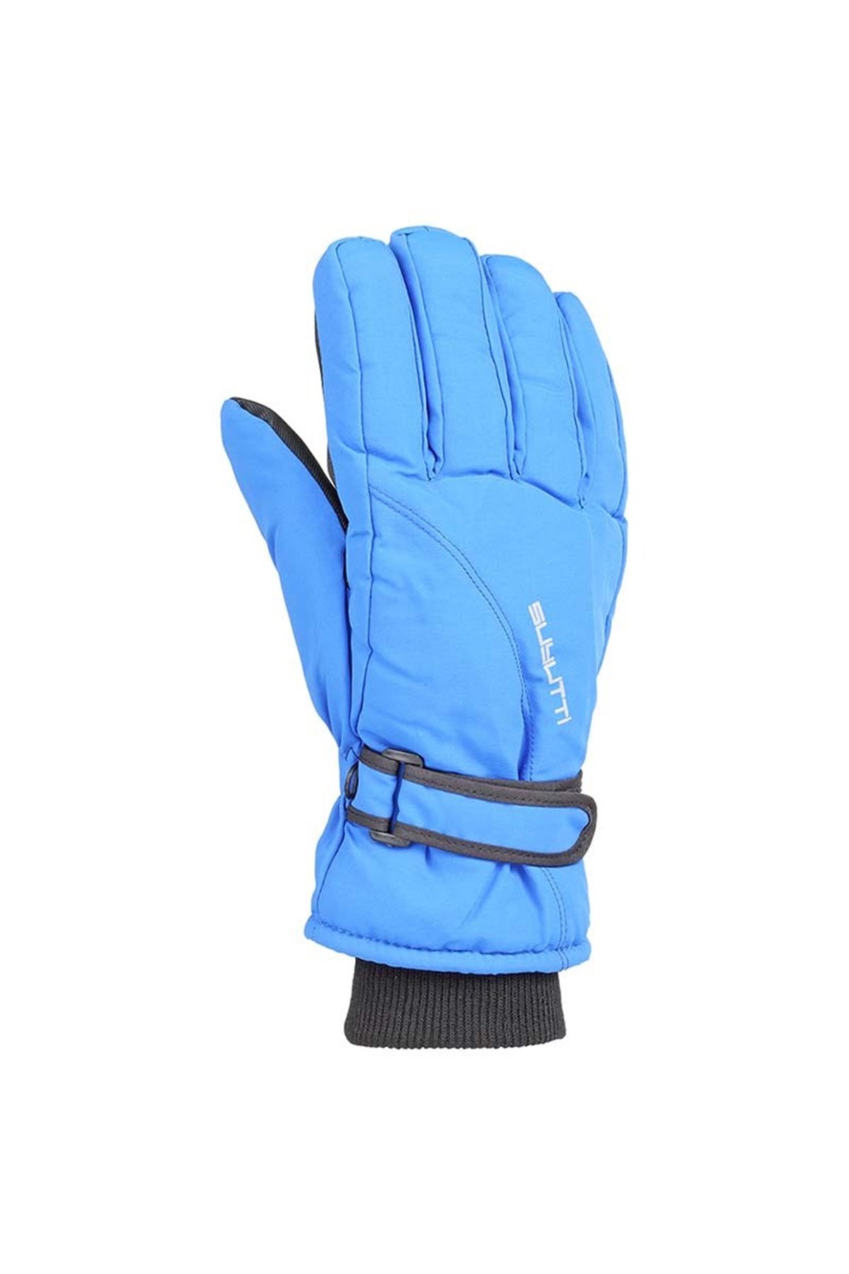 Yetişkin Erkek Düz Mavi Kar Eldiveni - KR424-4