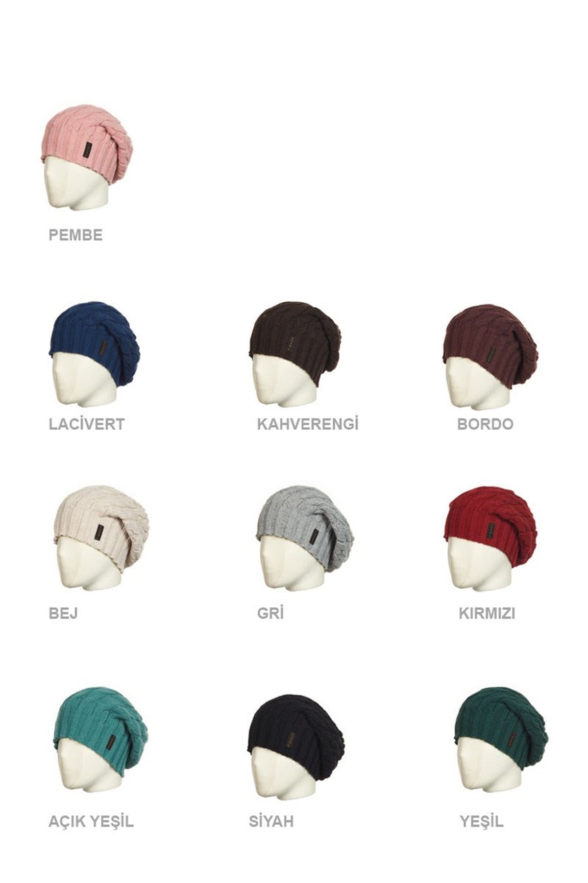 Dökümlü Uzun Yün Bere Unisex FO-2087