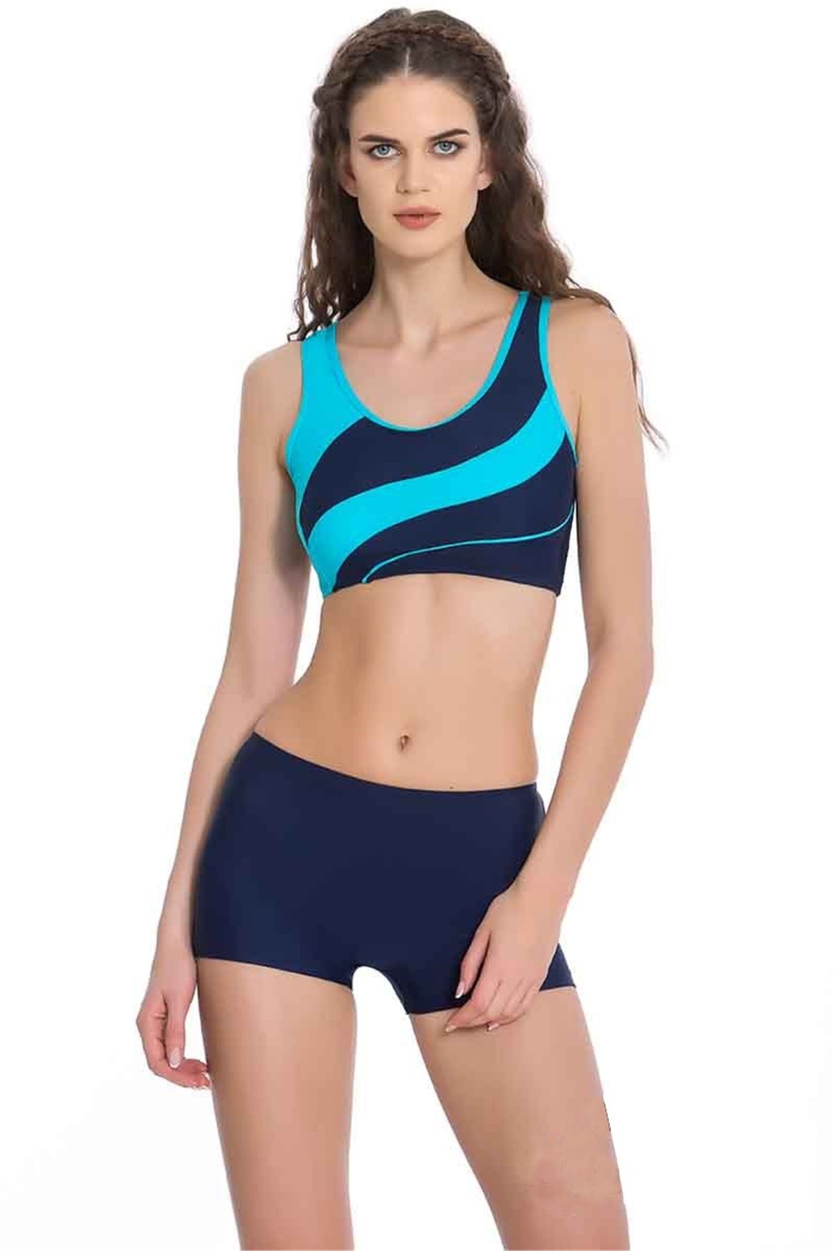 Yüzücü Mayo Şortlu İki Parça Yüzücü Mayo 307658-02