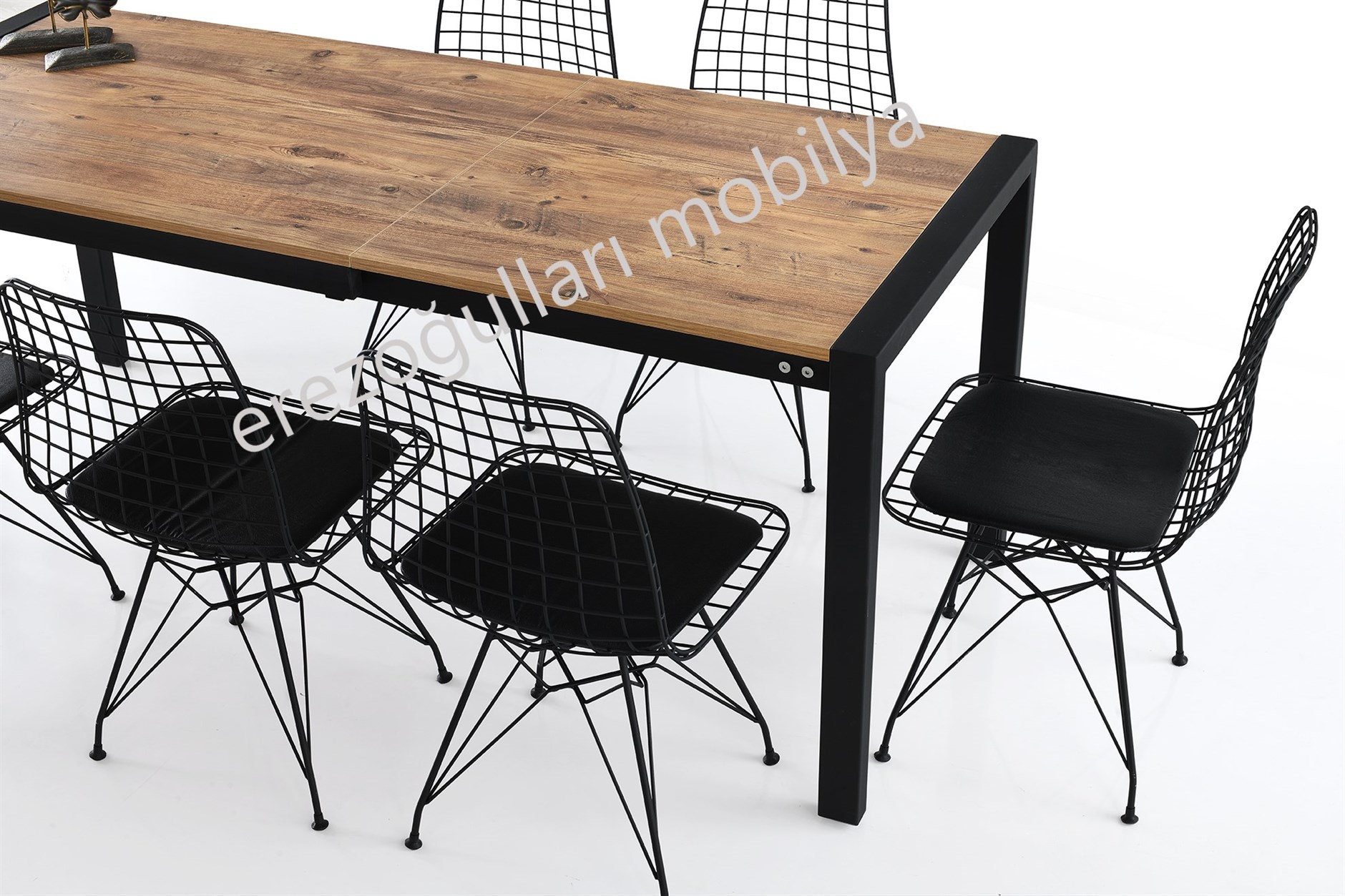 Açılır Yemek Toplantı Masası Ve 4 Sandalye Takımı 75*120 cm