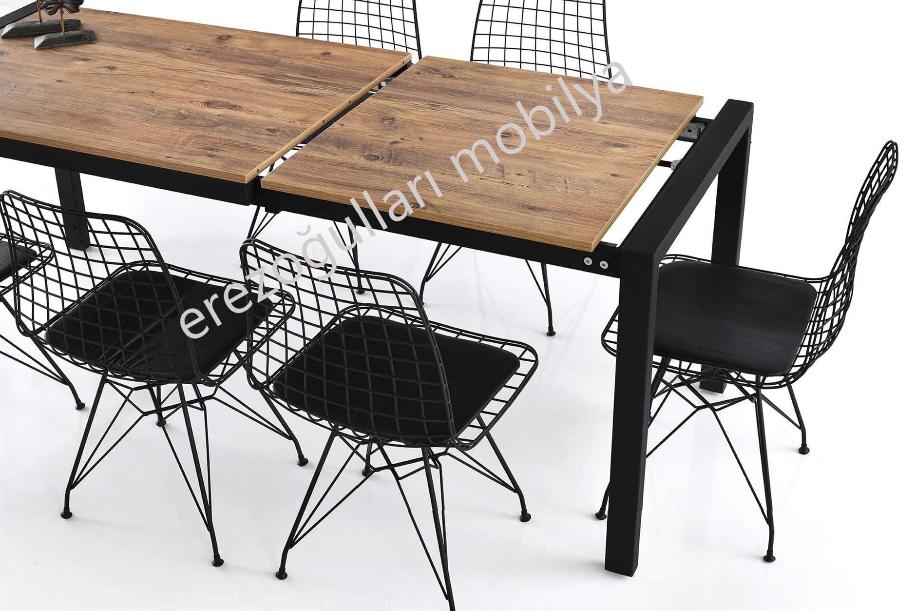 Açılır Yemek Toplantı Masası Ve 4 Sandalye Takımı 75*120 cm