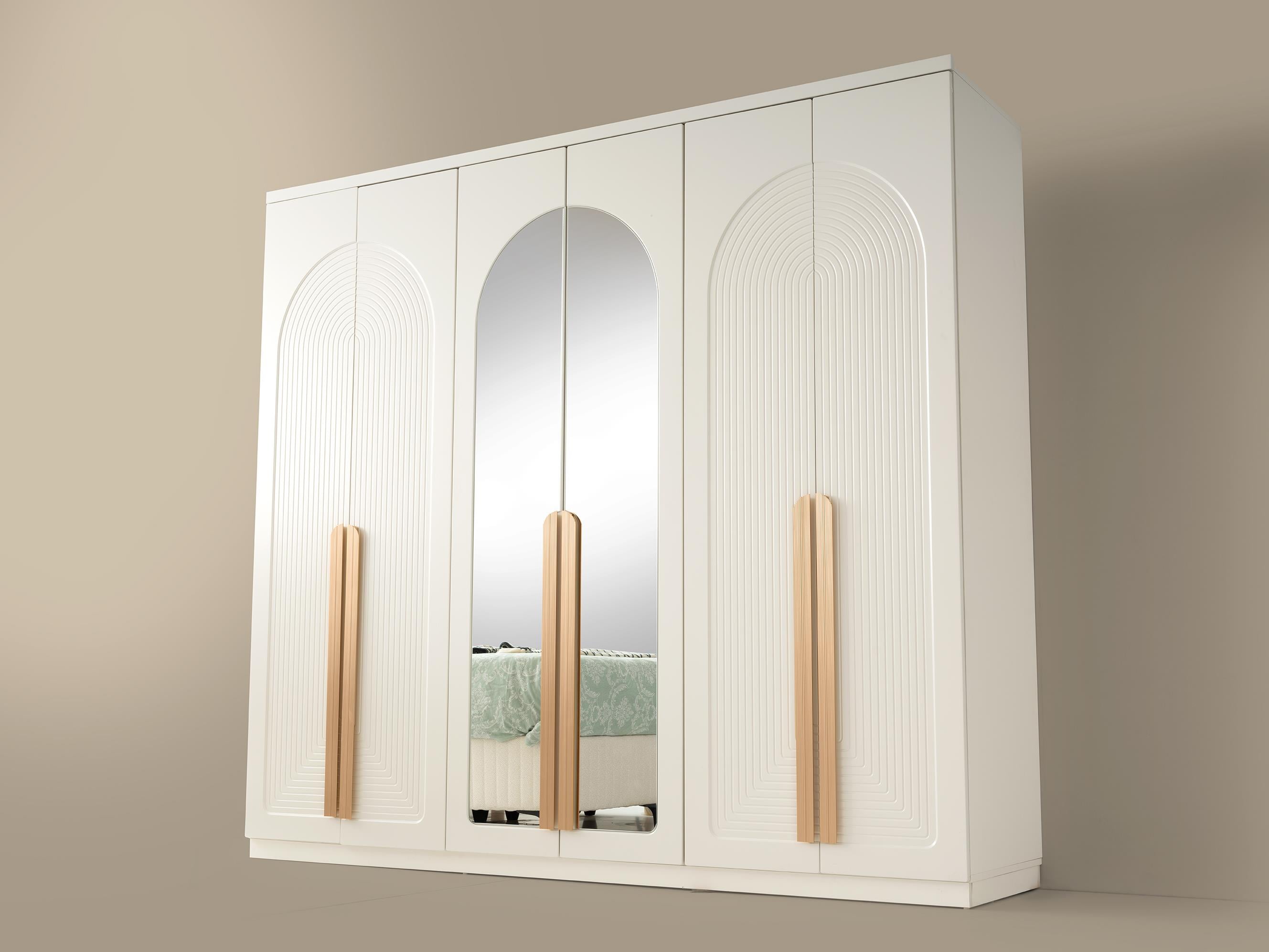 Asya %100 MDF 6 Kapaklı Modern Dolap