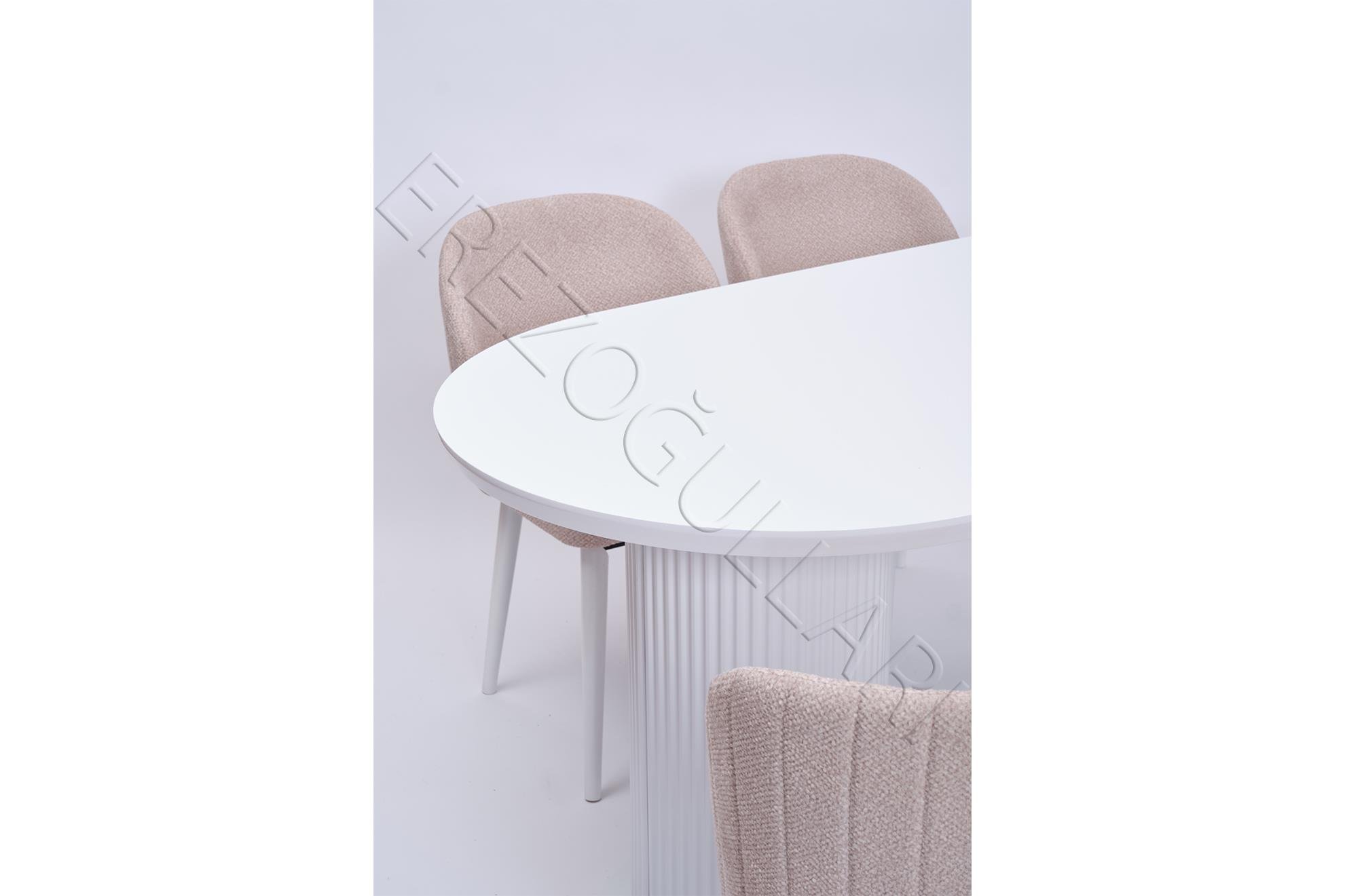 Bohem Göksu Lak Panel Yemek Masa Sandalye Takımı 90x170