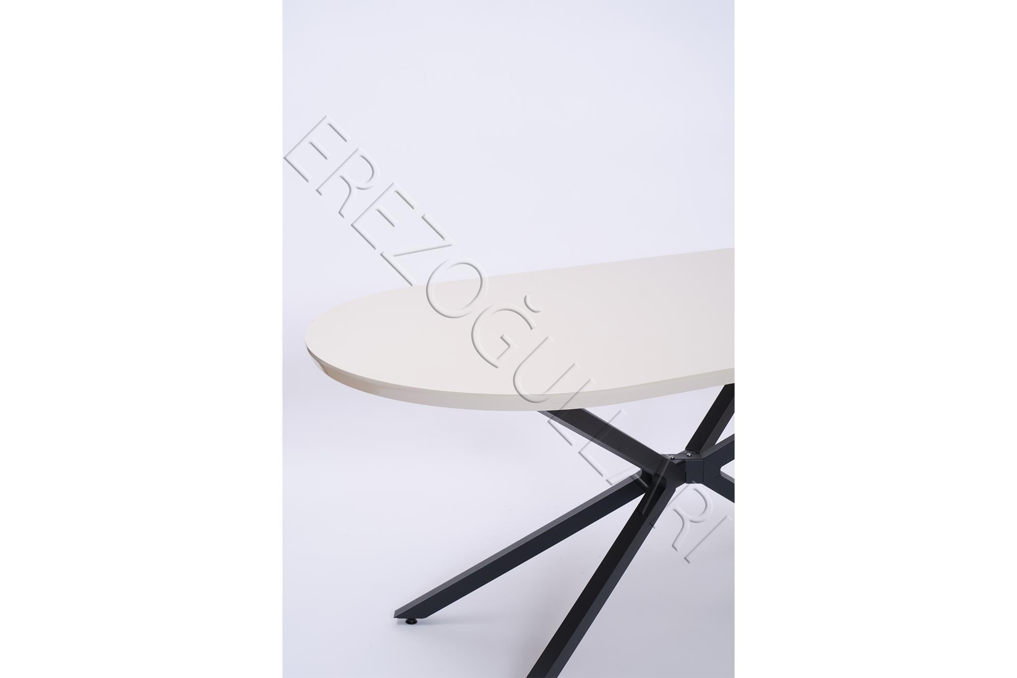 Bohem Metal Boyalı Mdf Lak Panel Yemek Masası 90x170