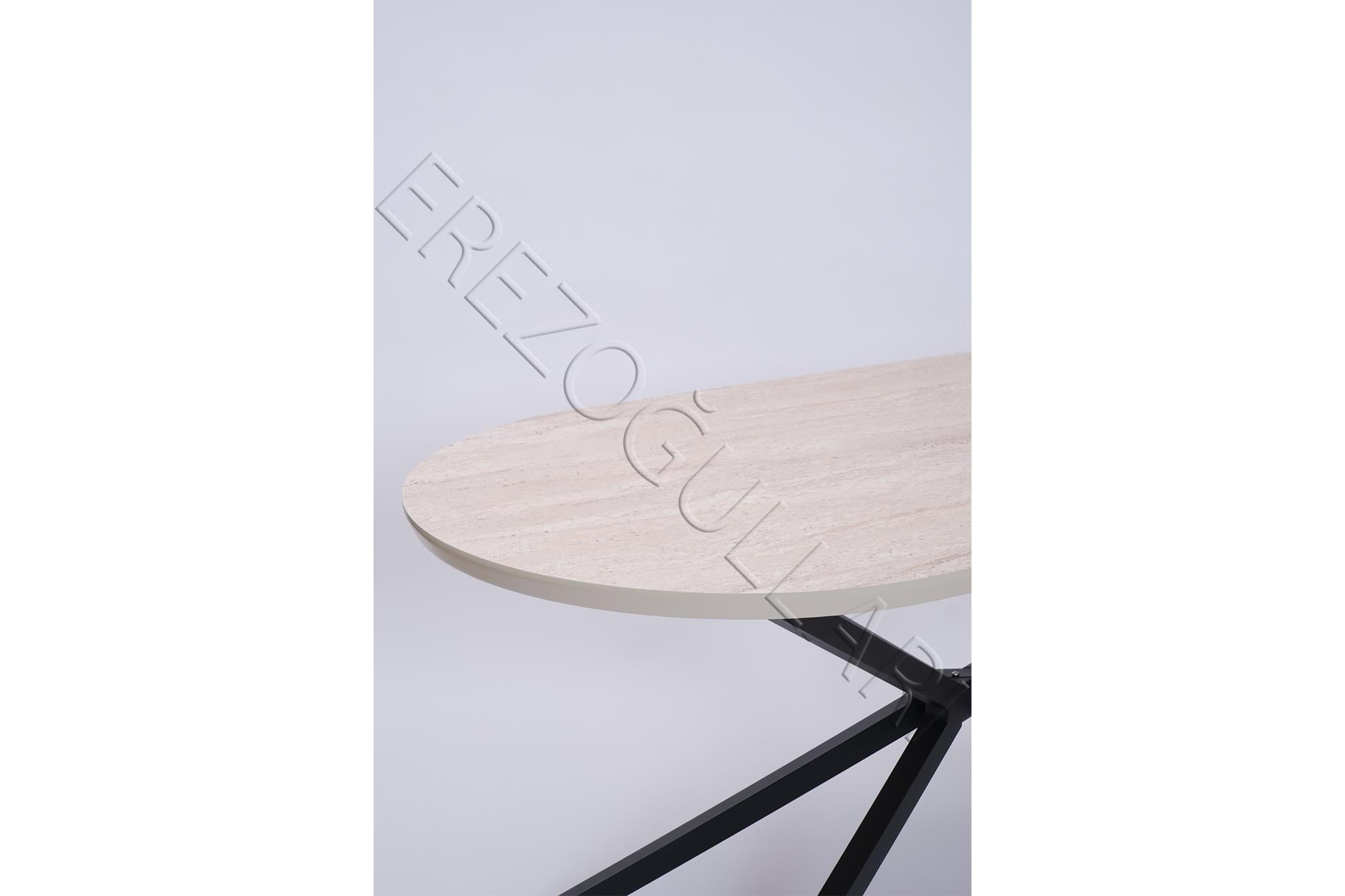Bohem Metal Boyalı Mdf Lak Panel Yemek Masası 90x170